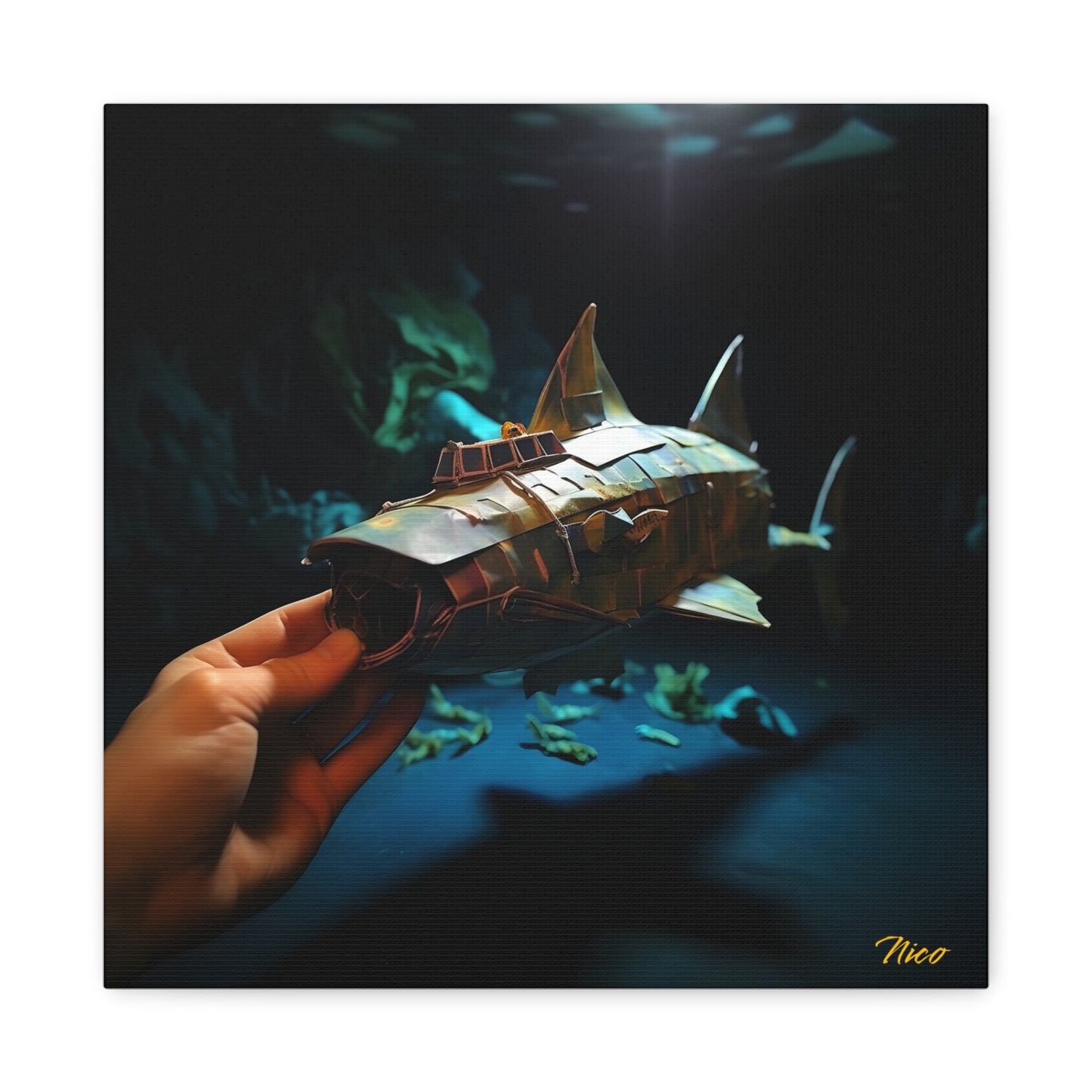 20,000 Leagues Under The Sea Series Print #4 - Streched Matte Canvas Print, 1.25" Thick