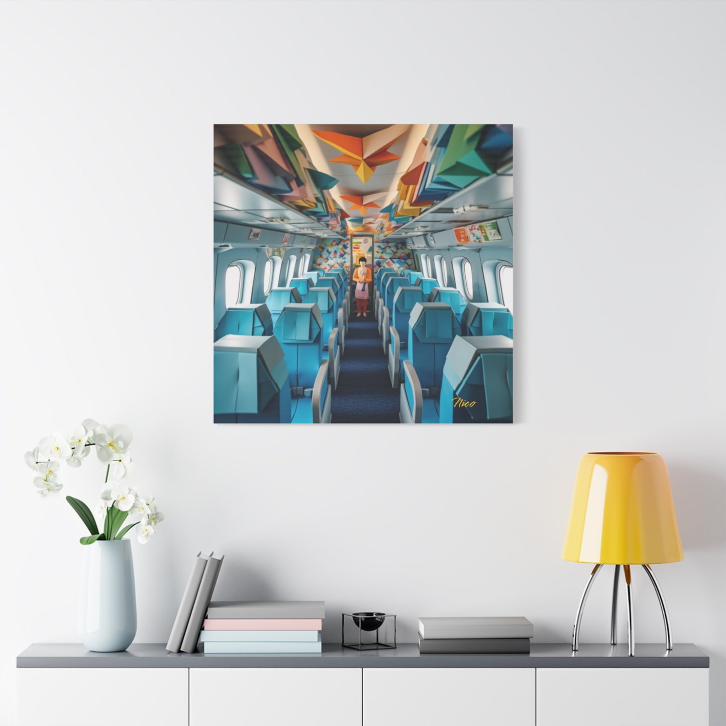 Frequent Flyer Miles Series Print #6 - Streched Matte Canvas Print, 1.25" Thick