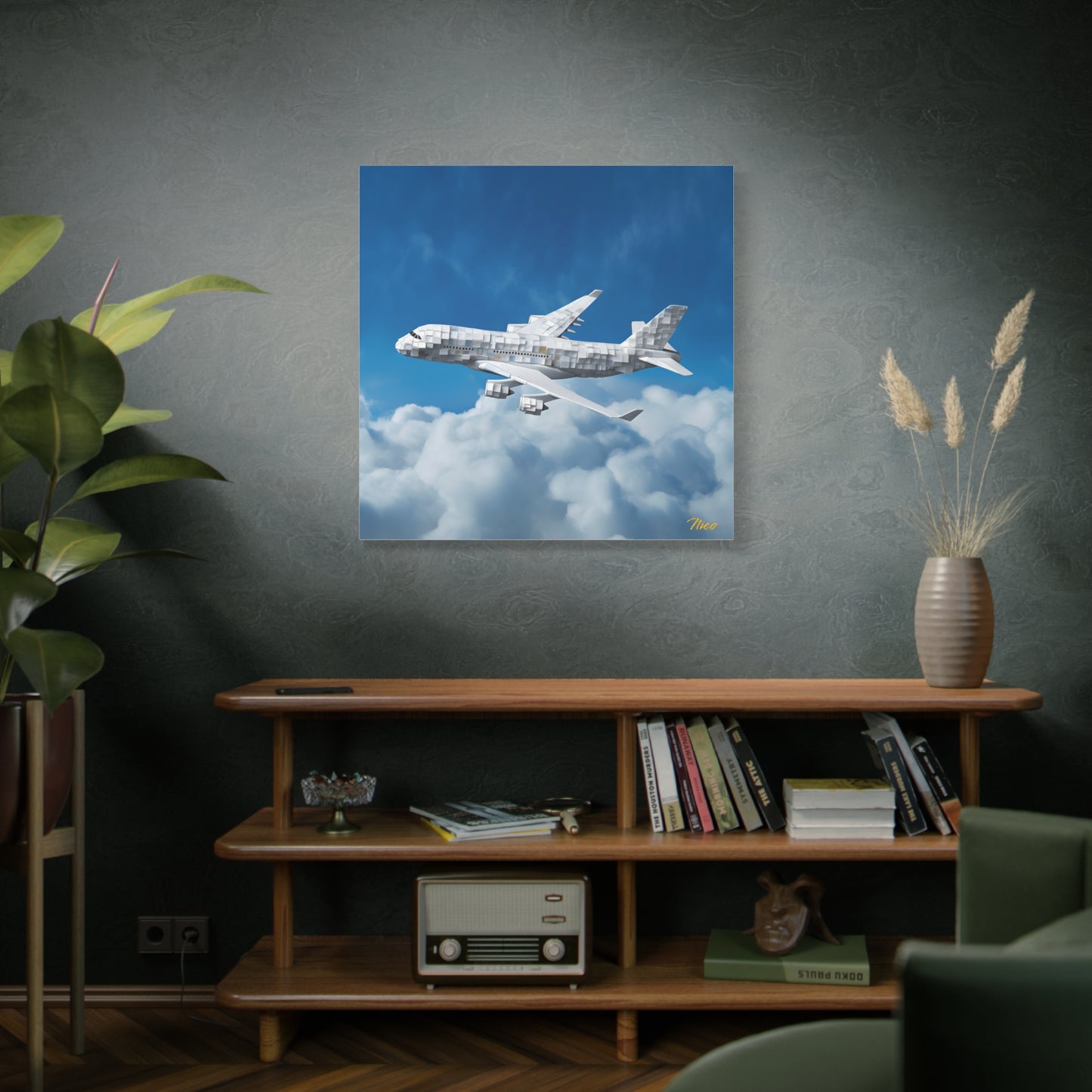 Frequent Flyer Miles Series Print #5 - Streched Matte Canvas Print, 1.25" Thick