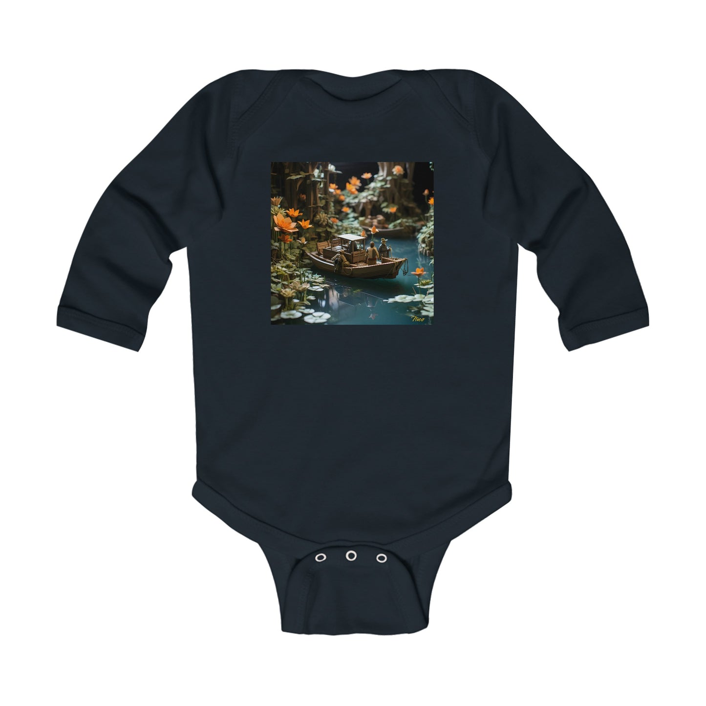 Born On A Bayou Series Print #4 Infant Long Sleeve Bodysuit