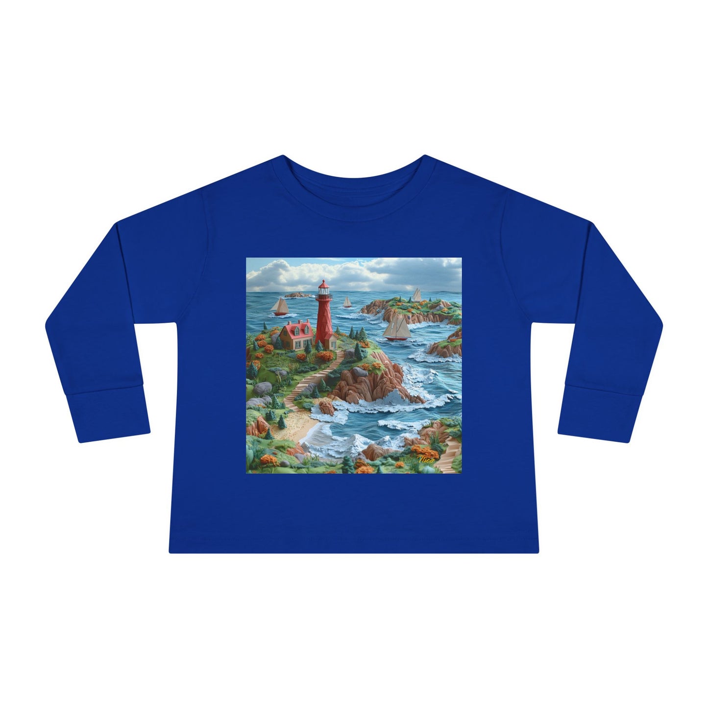 By The Seaside Series Print #6 Toddler Long Sleeve Tee