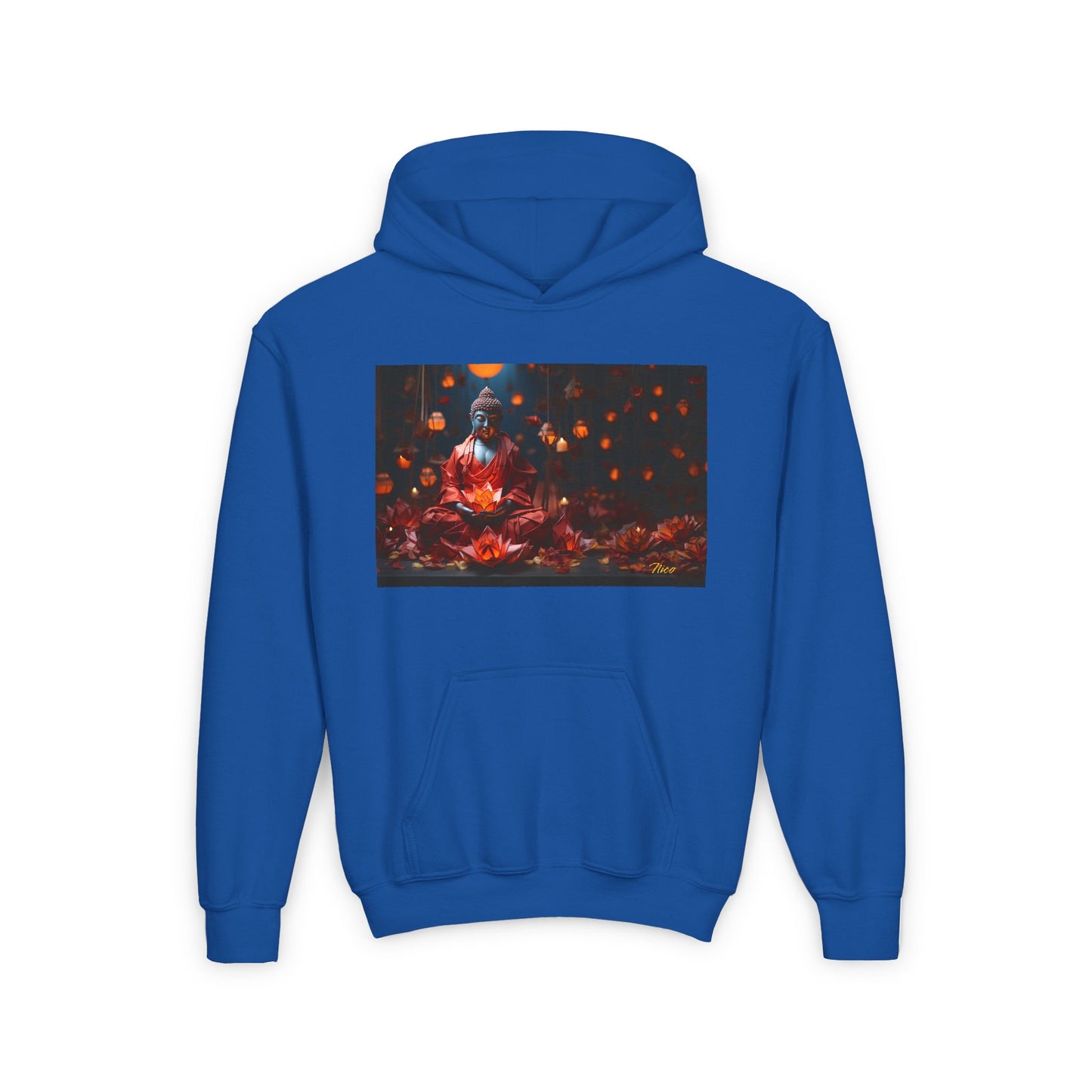 Ascending Buddah Series Print #2 Youth Heavy Blend Hooded Sweatshirt