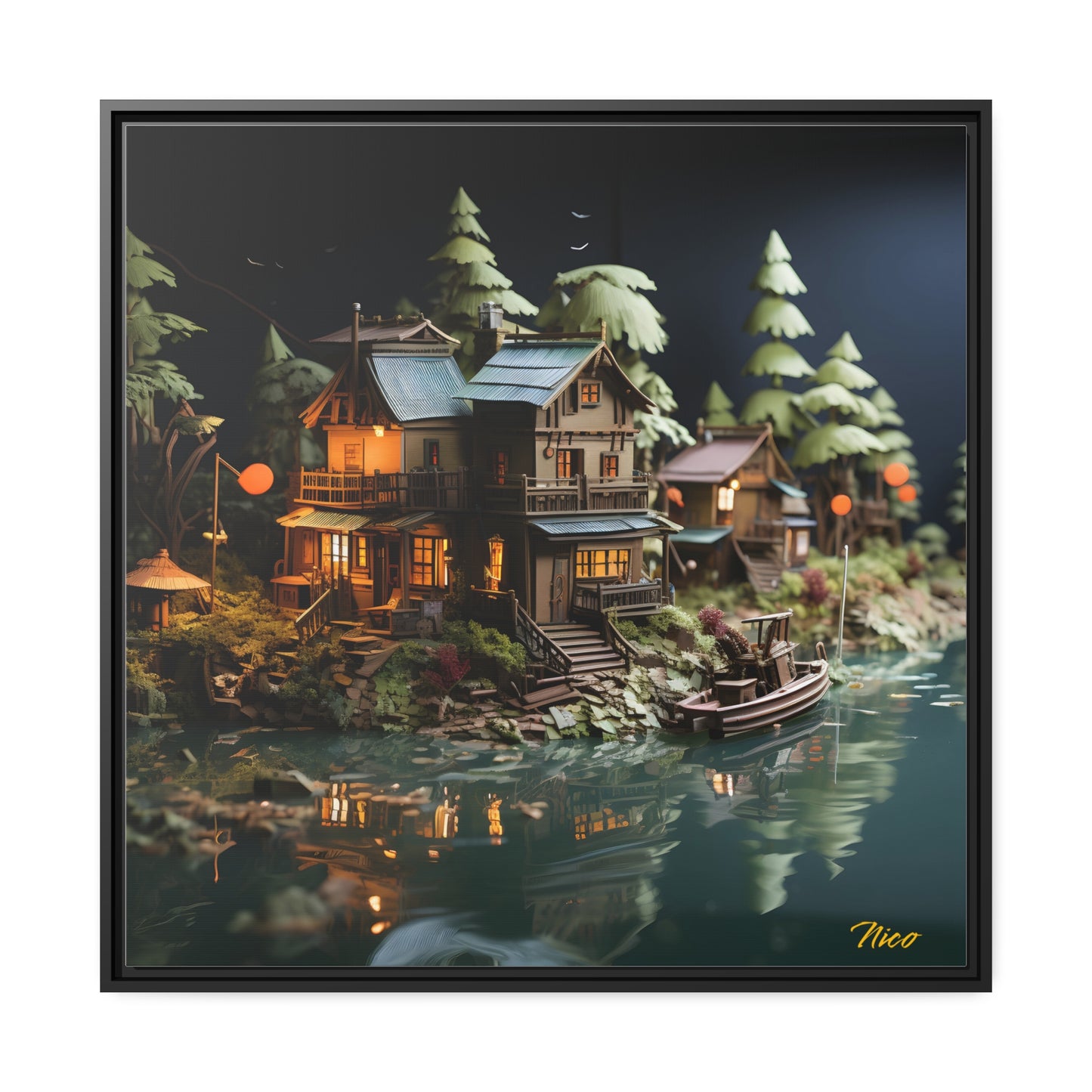 Born On A Bayou Series Print #8 - Black Framed Canvas Print