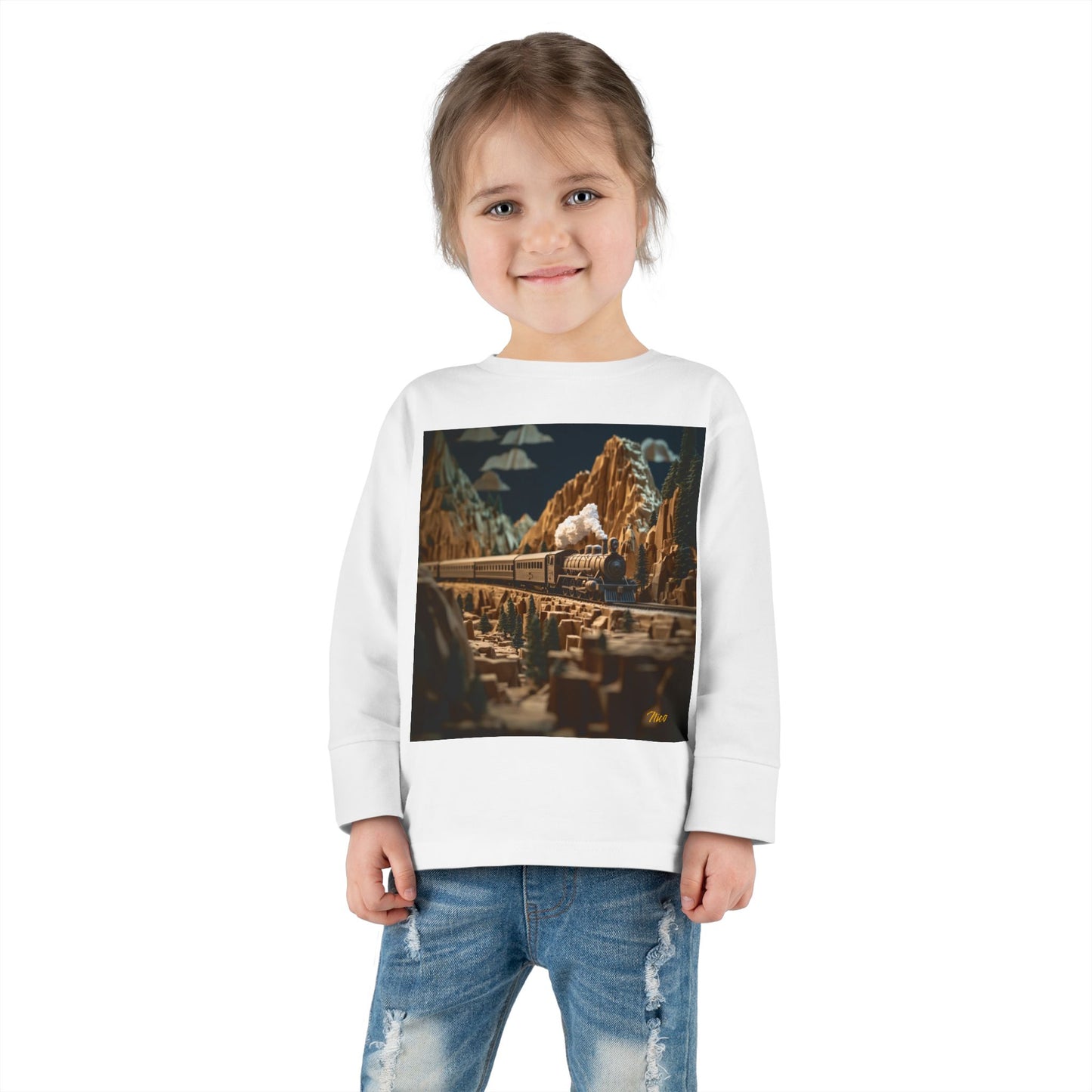 Orient Express Series Print #9 Toddler Long Sleeve Tee