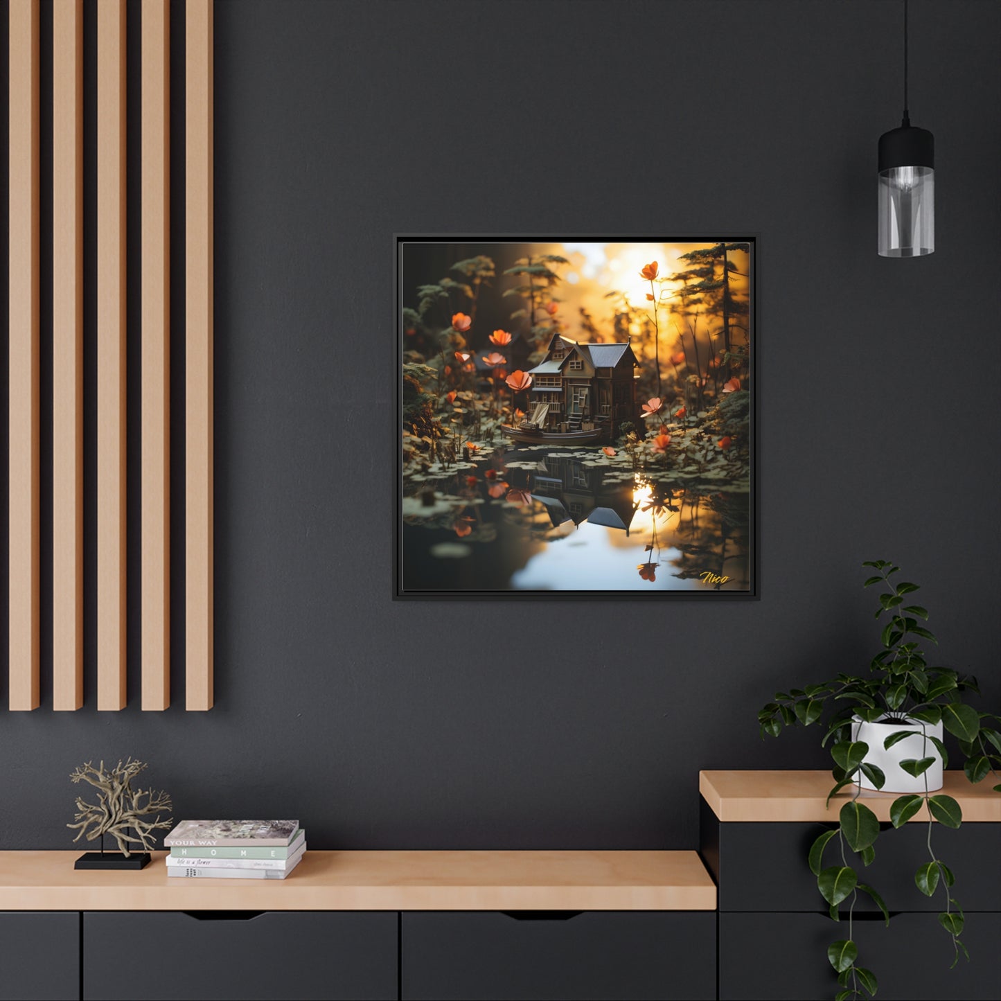 Born On A Bayou Series Print #7 - Black Framed Canvas Print