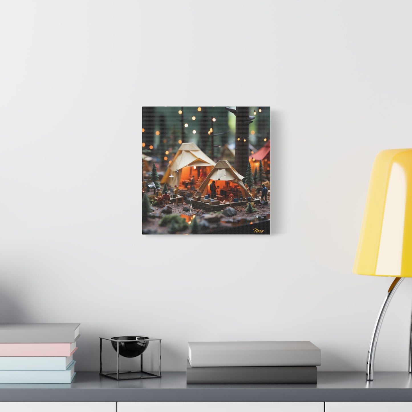 Camping In The Rain Series Print #4 - Streched Matte Canvas Print, 1.25" Thick