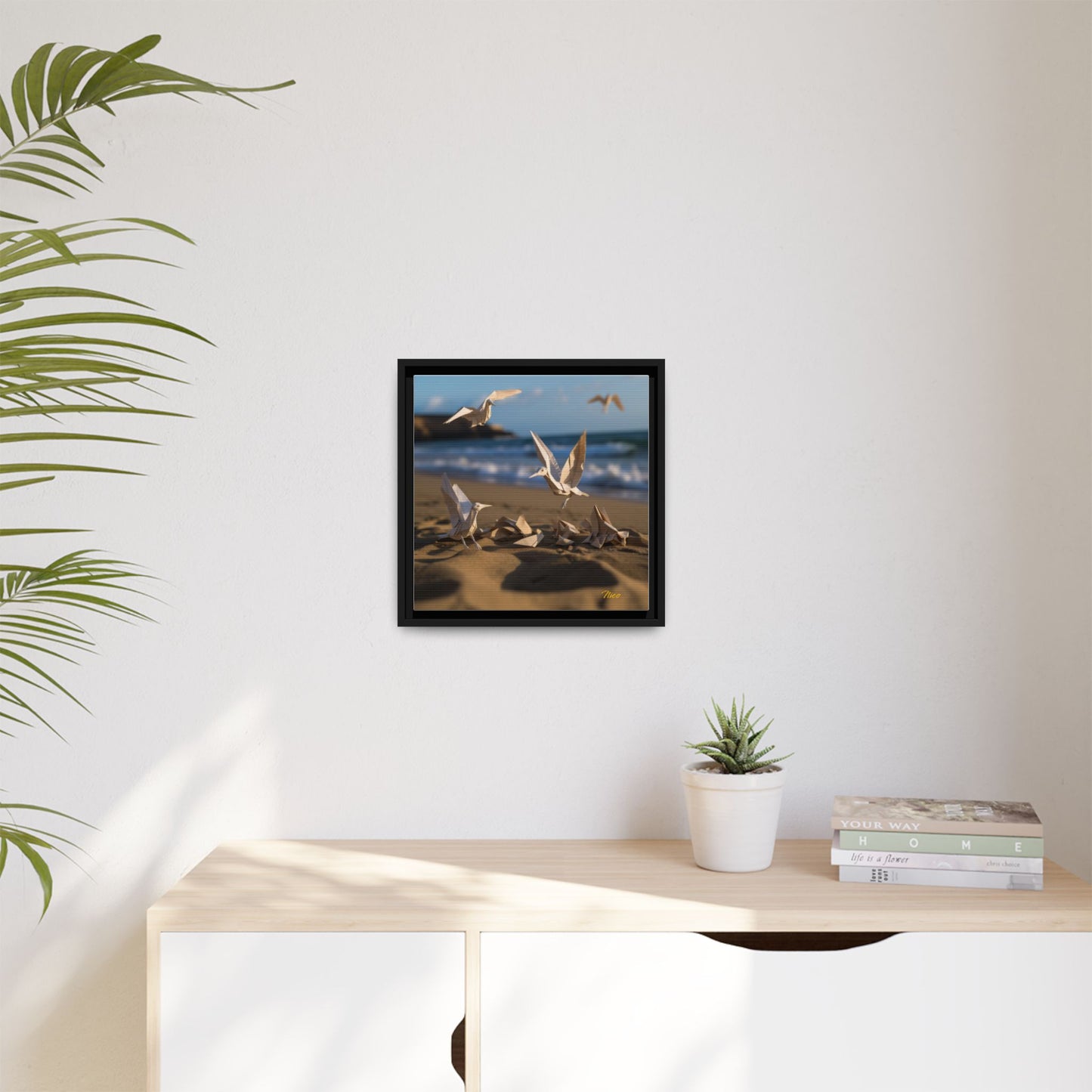 By The Seaside Series Print #7 - Black Framed Canvas Print