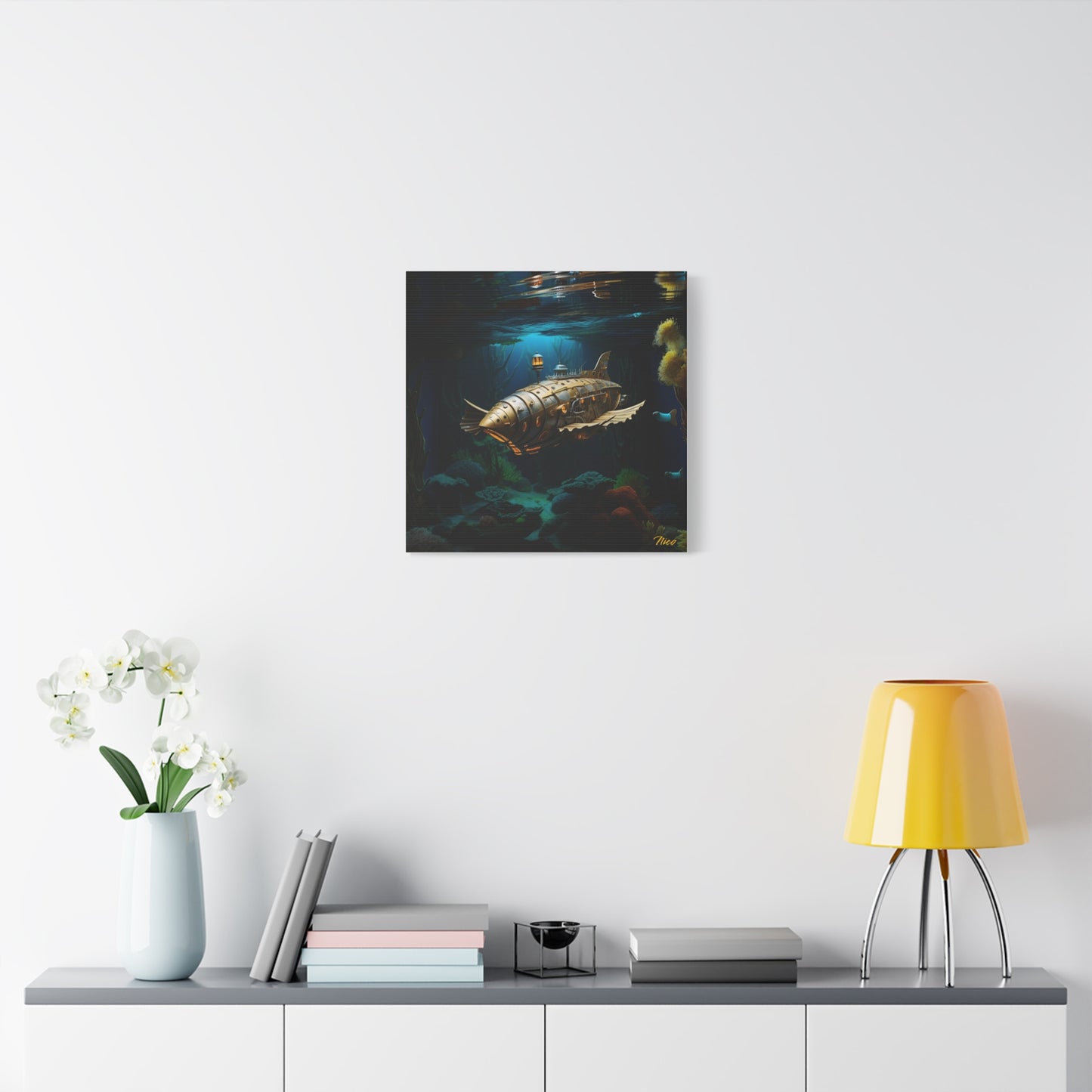 20,000 Leagues Under The Sea Series Print #9 - Streched Matte Canvas Print, 1.25" Thick