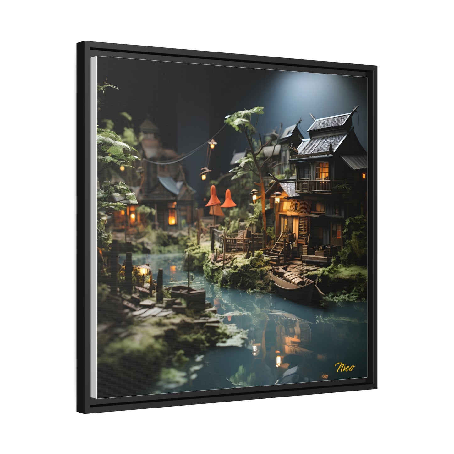 Born On A Bayou Series Print #6 - Black Framed Canvas Print