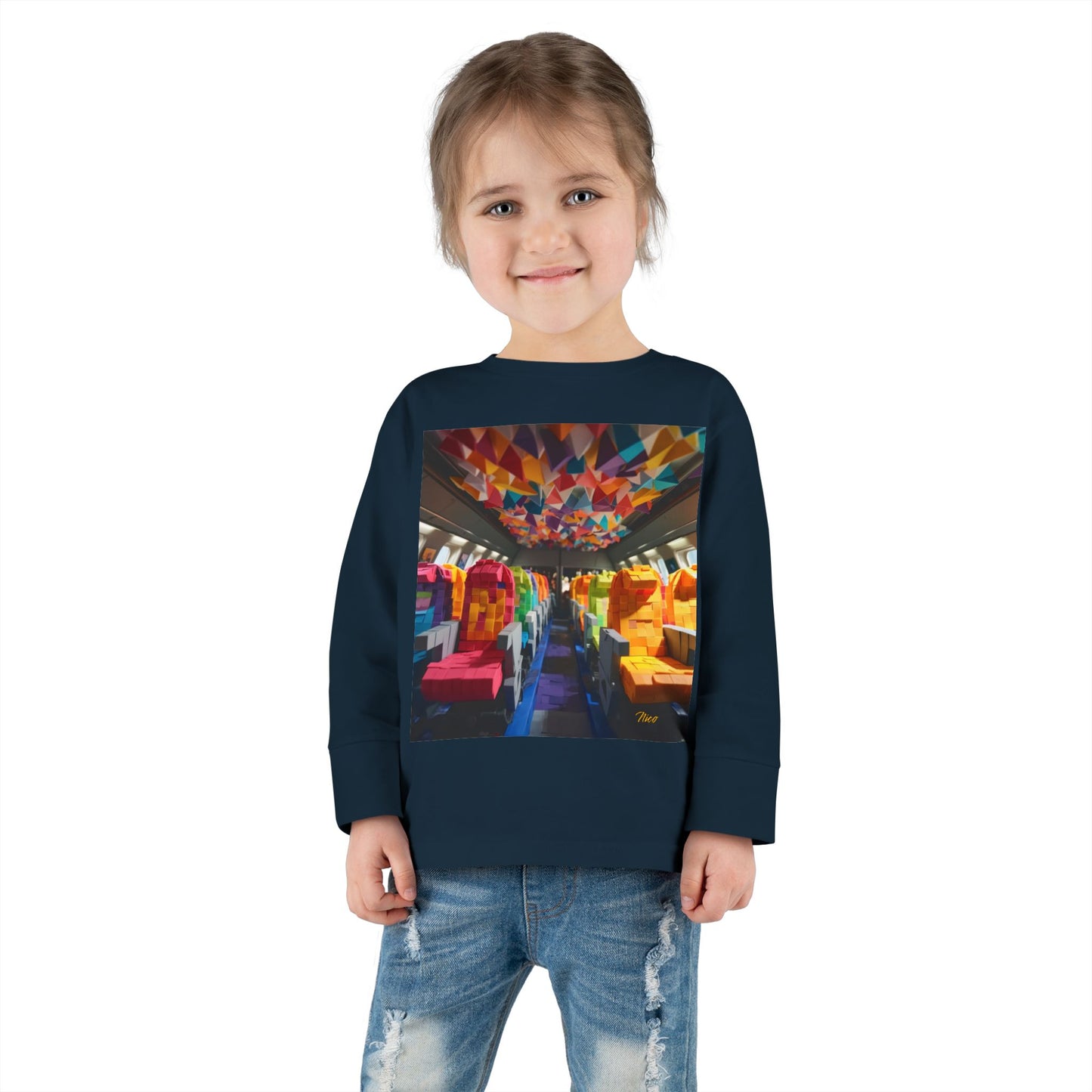 Big Ol' Jet Airliner Series Print #4 Toddler Long Sleeve Tee