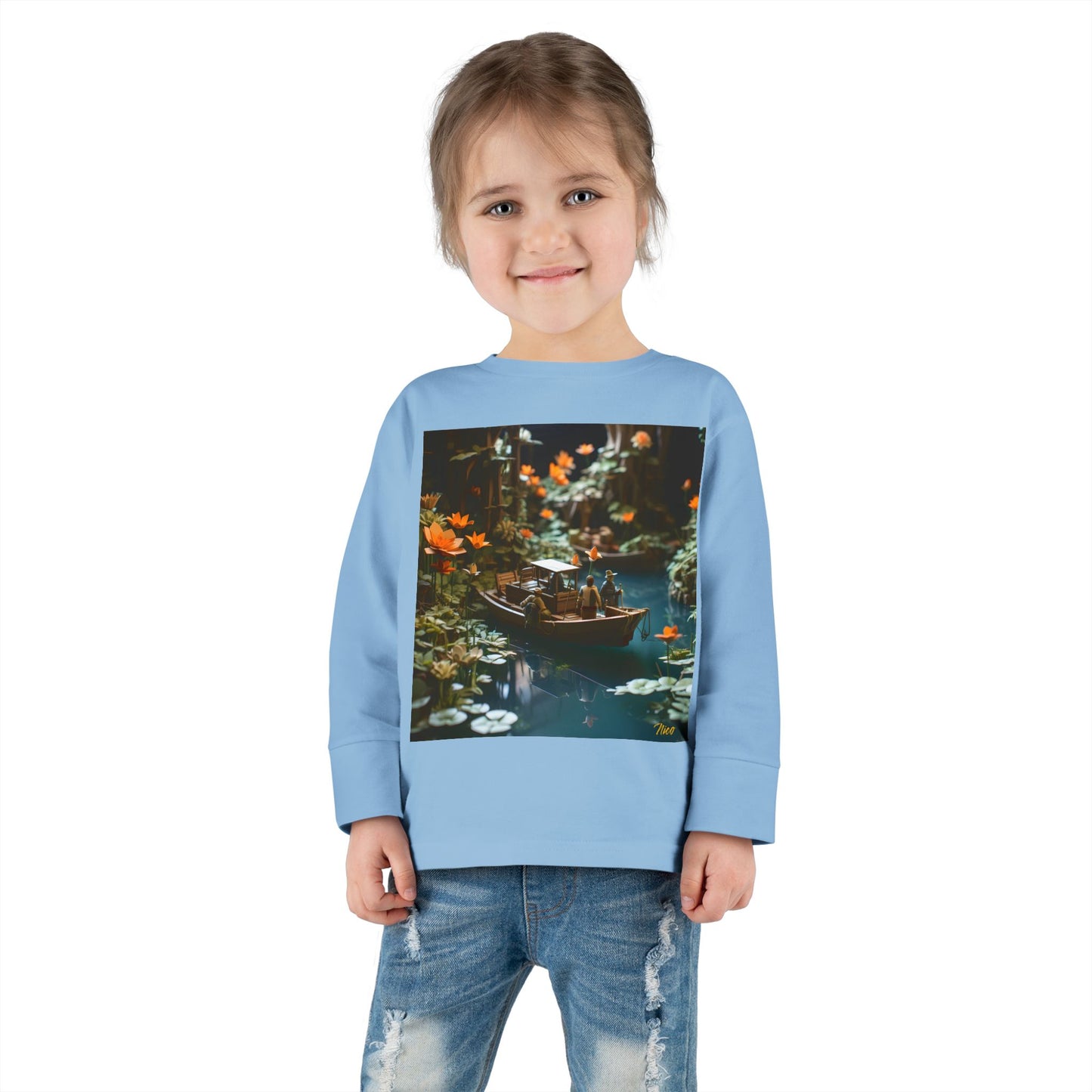 Born On A Bayou Series Print #4 Toddler Long Sleeve Tee