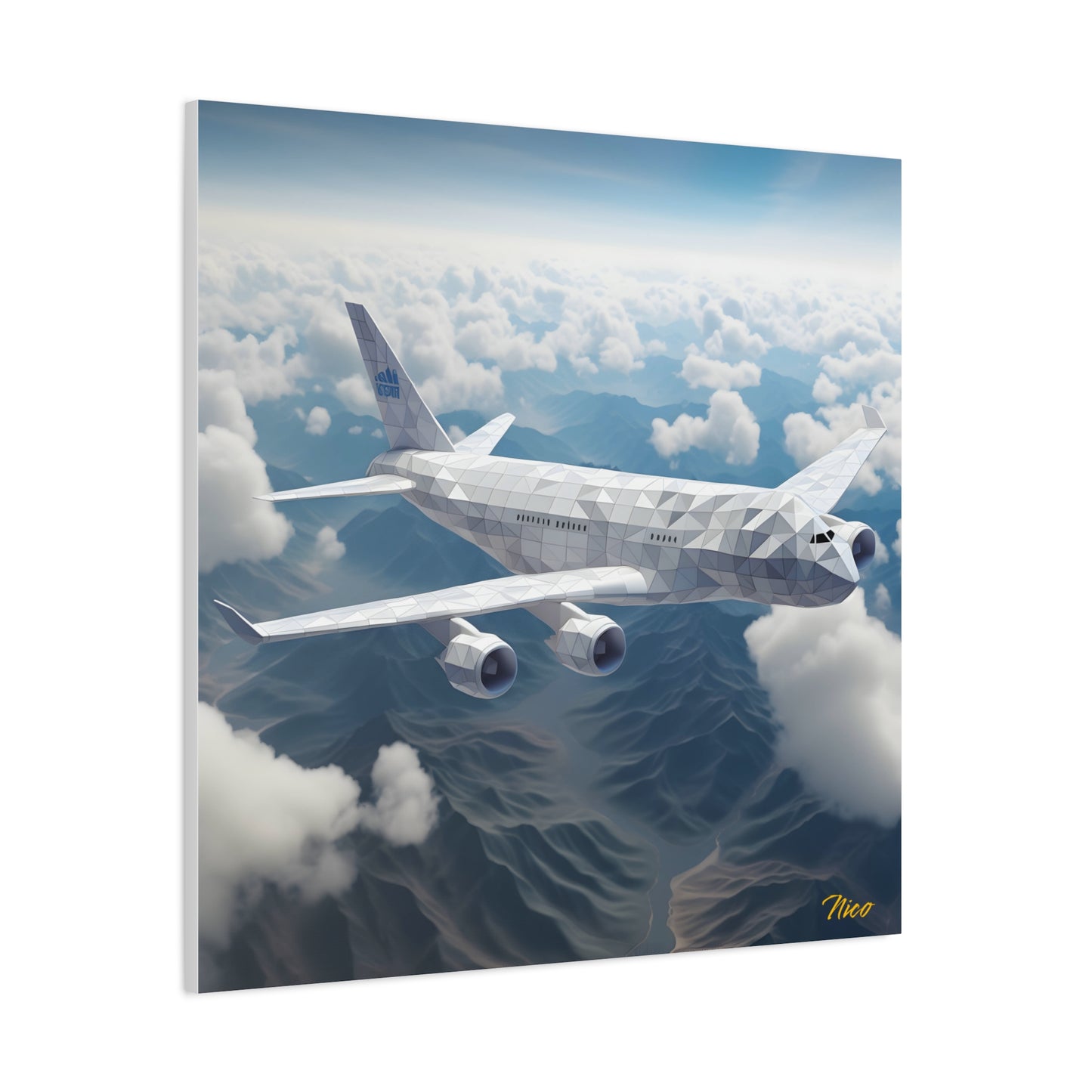 Passenger Jet Series Print #7 - Streched Matte Canvas Print, 1.25" Thick