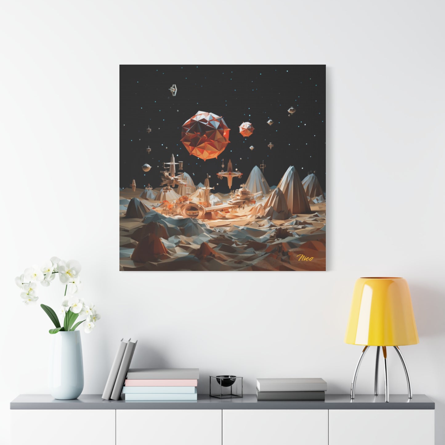 Elons' Dream Series Print #7 - Streched Matte Canvas Print, 1.25" Thick