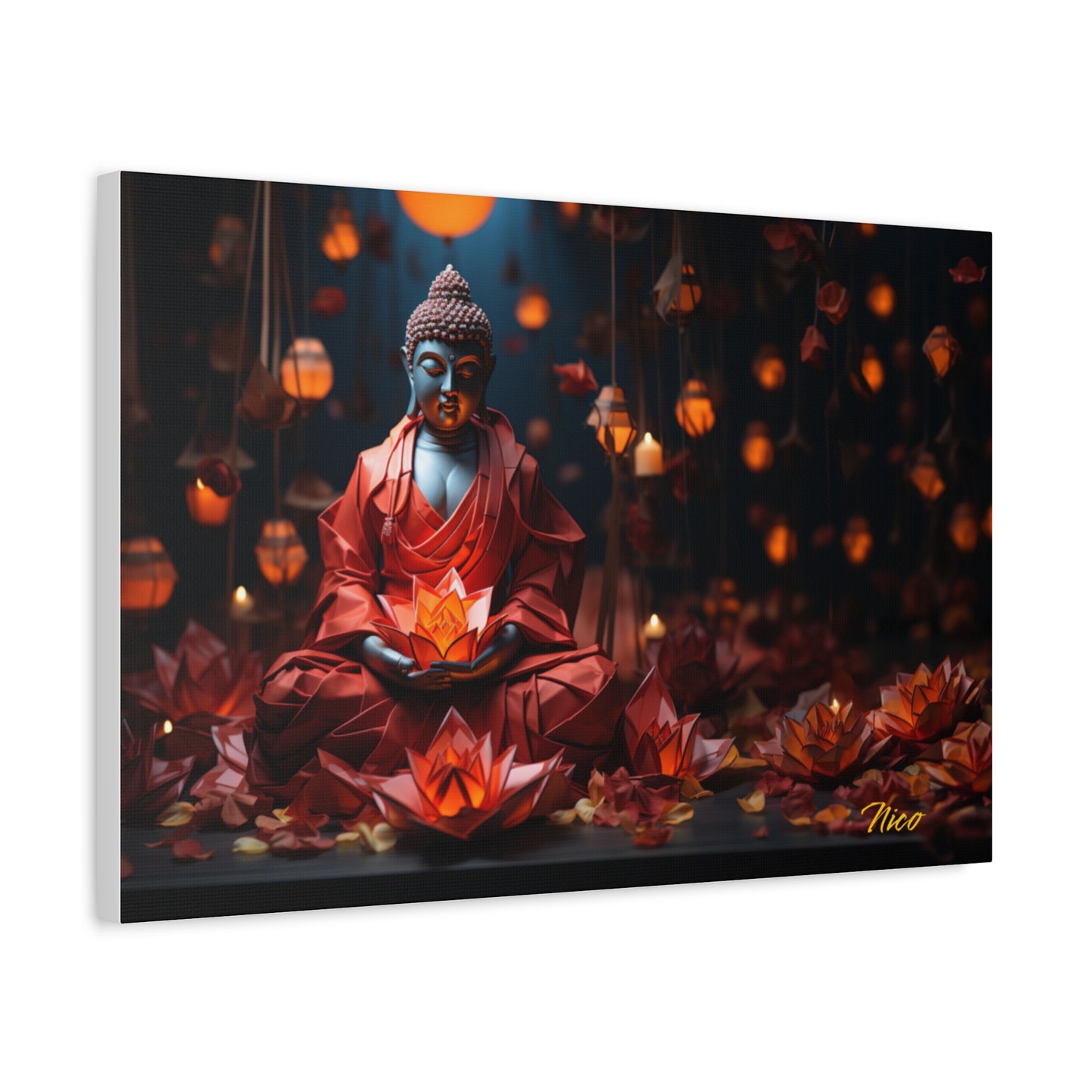 Ascending Buddha Series Print #2 - Streched Matte Canvas Print, 1.25" Thick