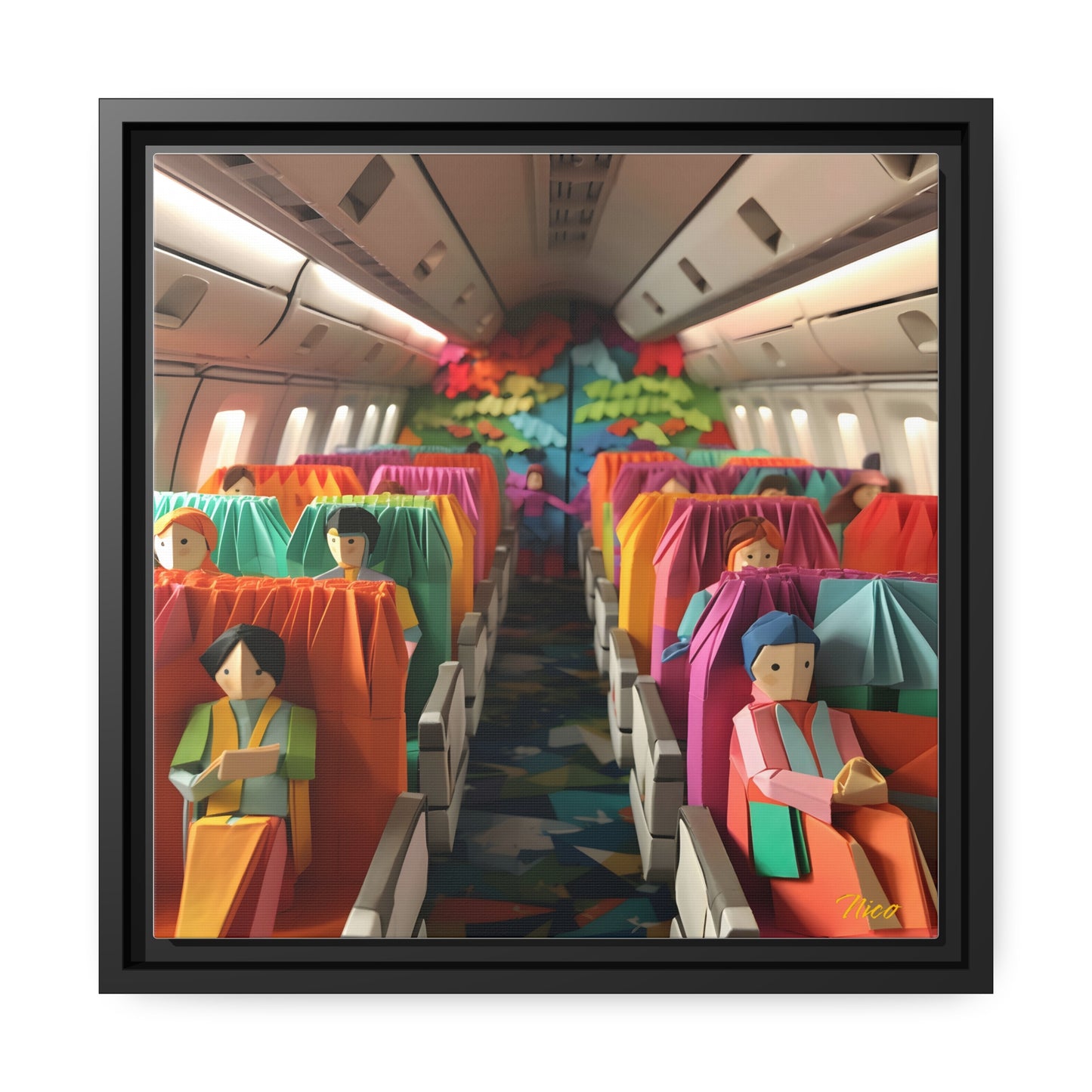 Frequent Flyer Miles Series Print #2 - Black Framed Canvas Print