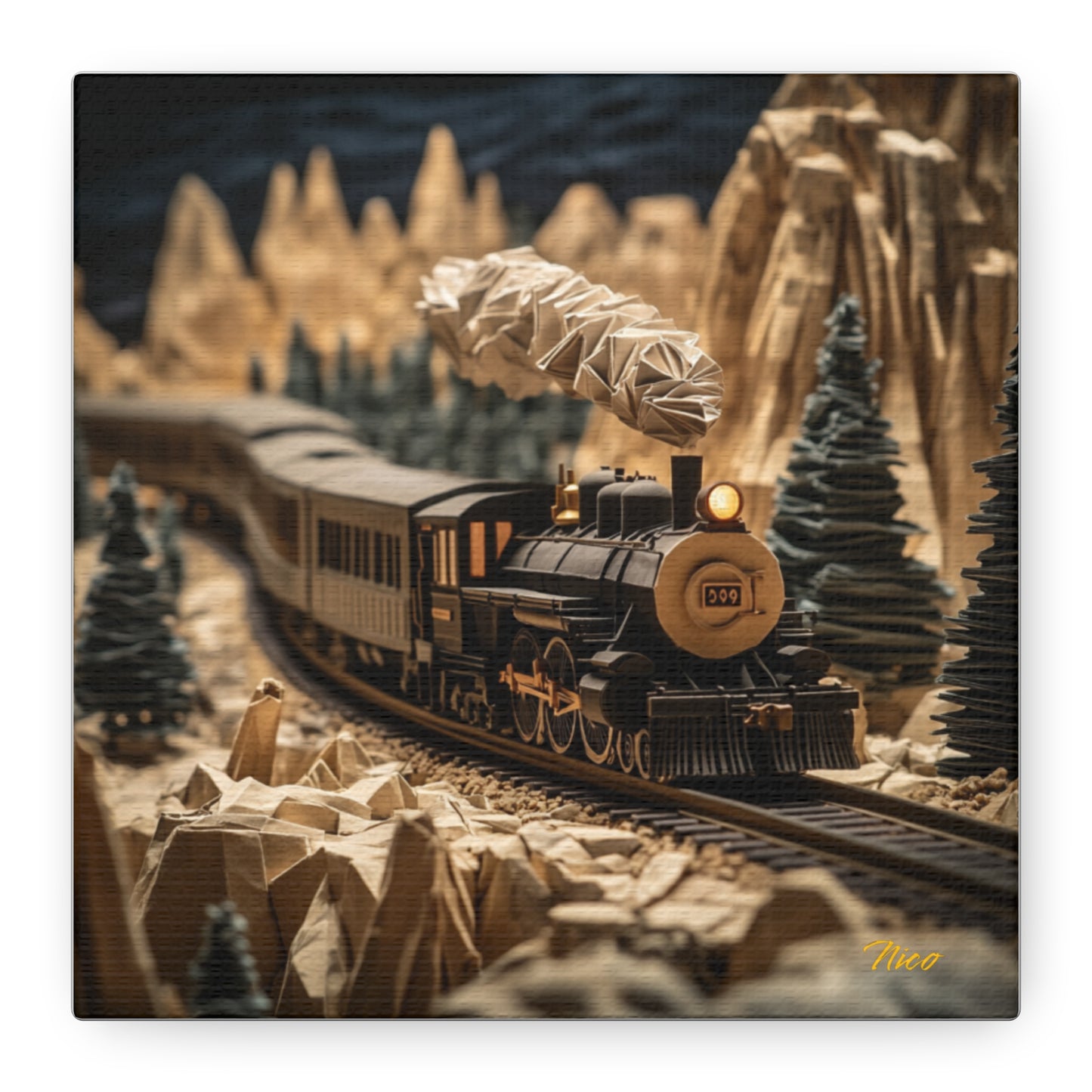 Orient Express Series Print #1 - Streched Matte Canvas Print, 1.25" Thick