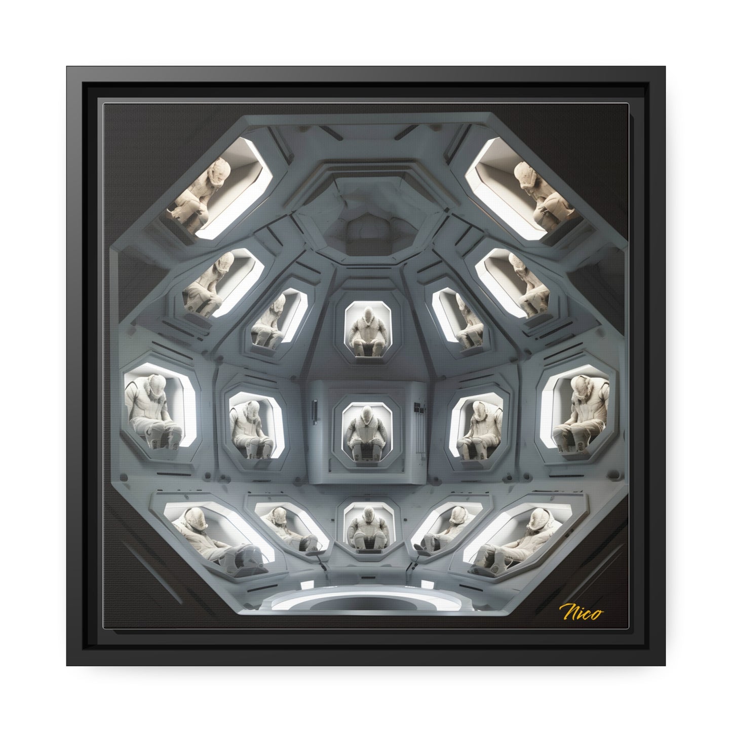 Elons' Dream Series Print #2 - Black Framed Canvas Print