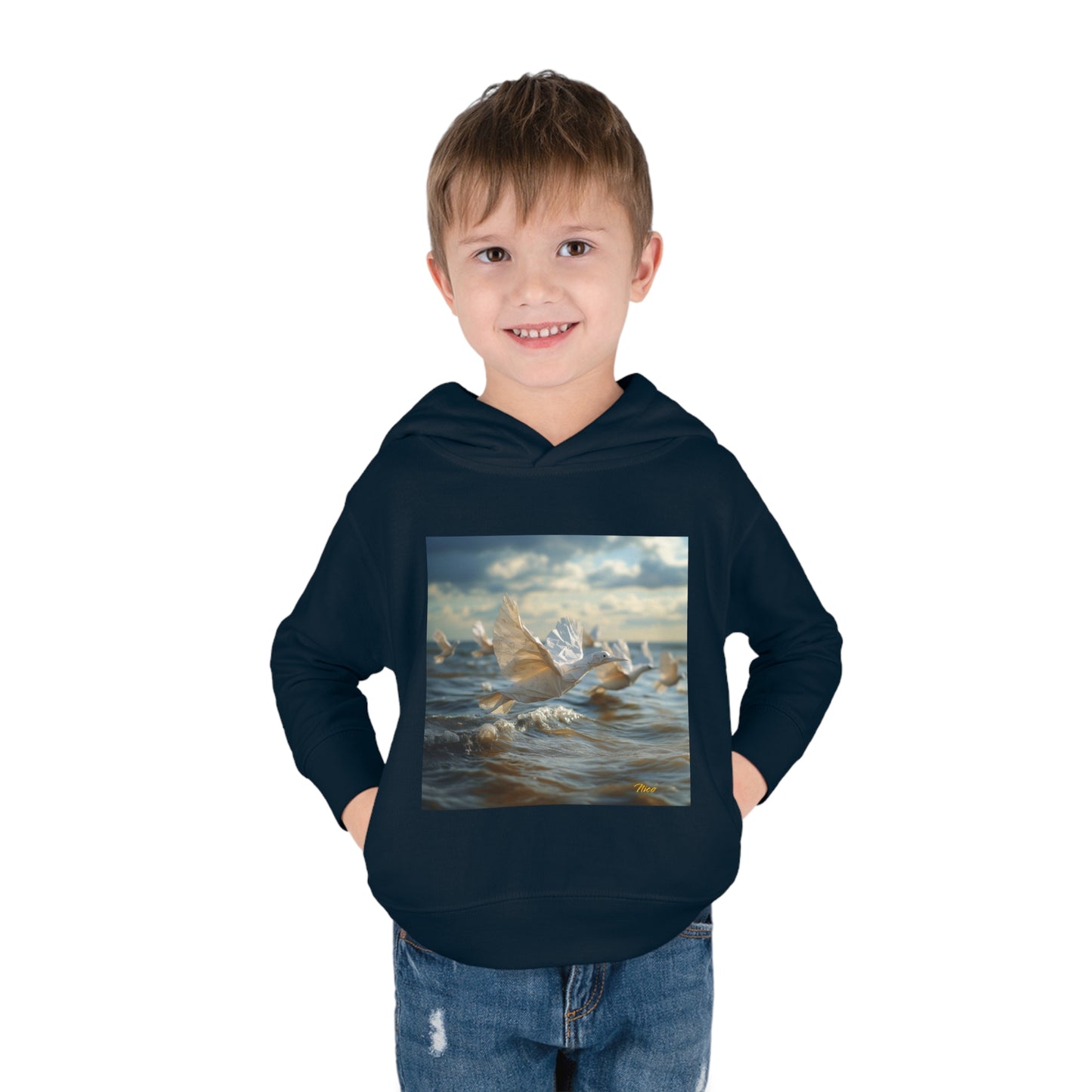 By The Seaside Series Print #8 Toddler Pullover Fleece Hoodie