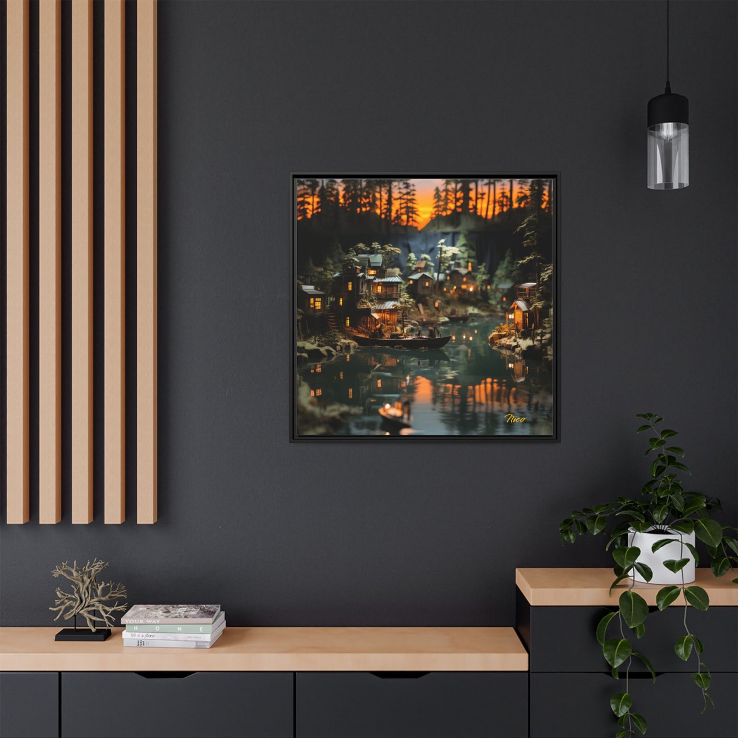 Born On A Bayou Series Print #2 - Black Framed Canvas Print