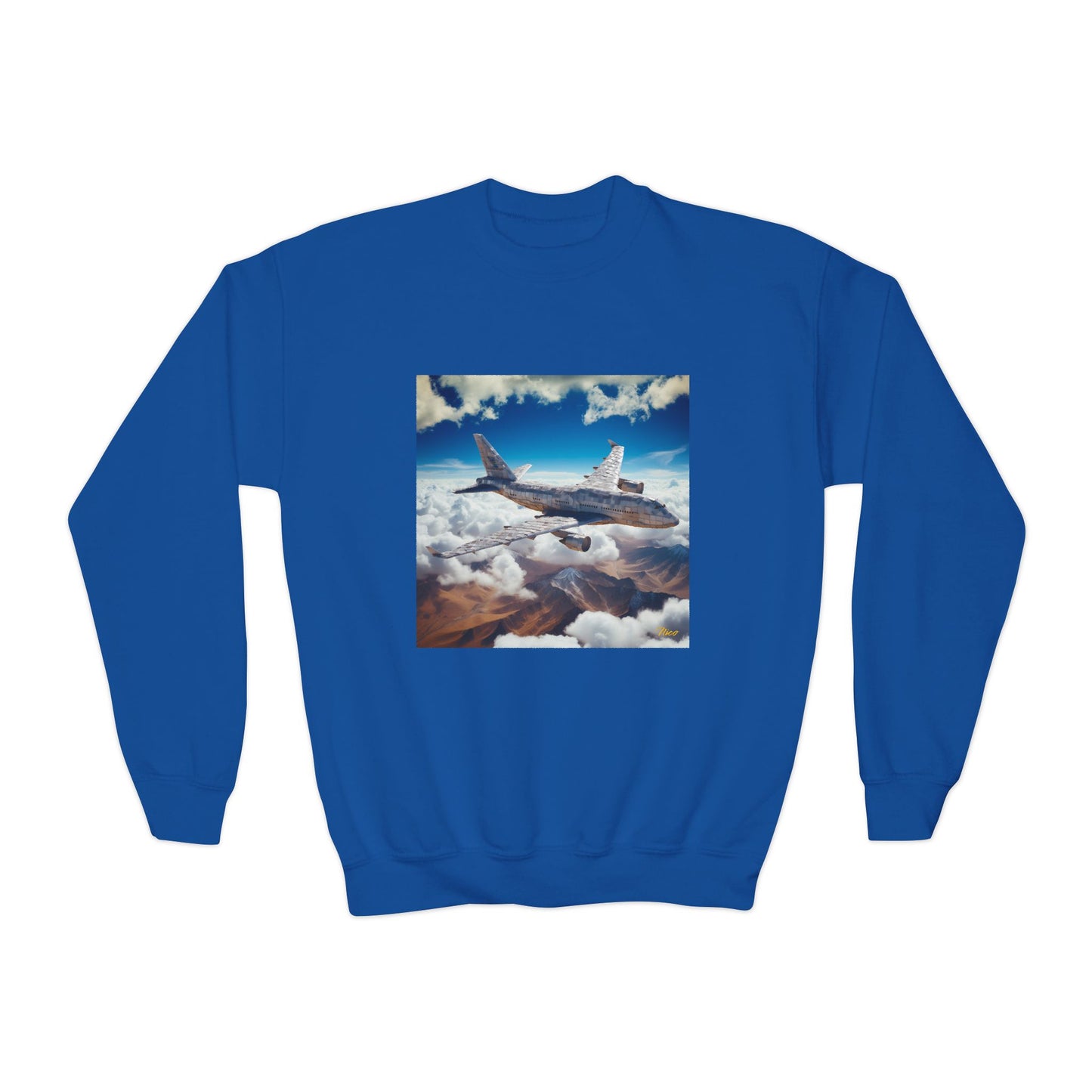 Frequent Flyer Miles Series Print #9 Youth Crewneck Sweatshirt