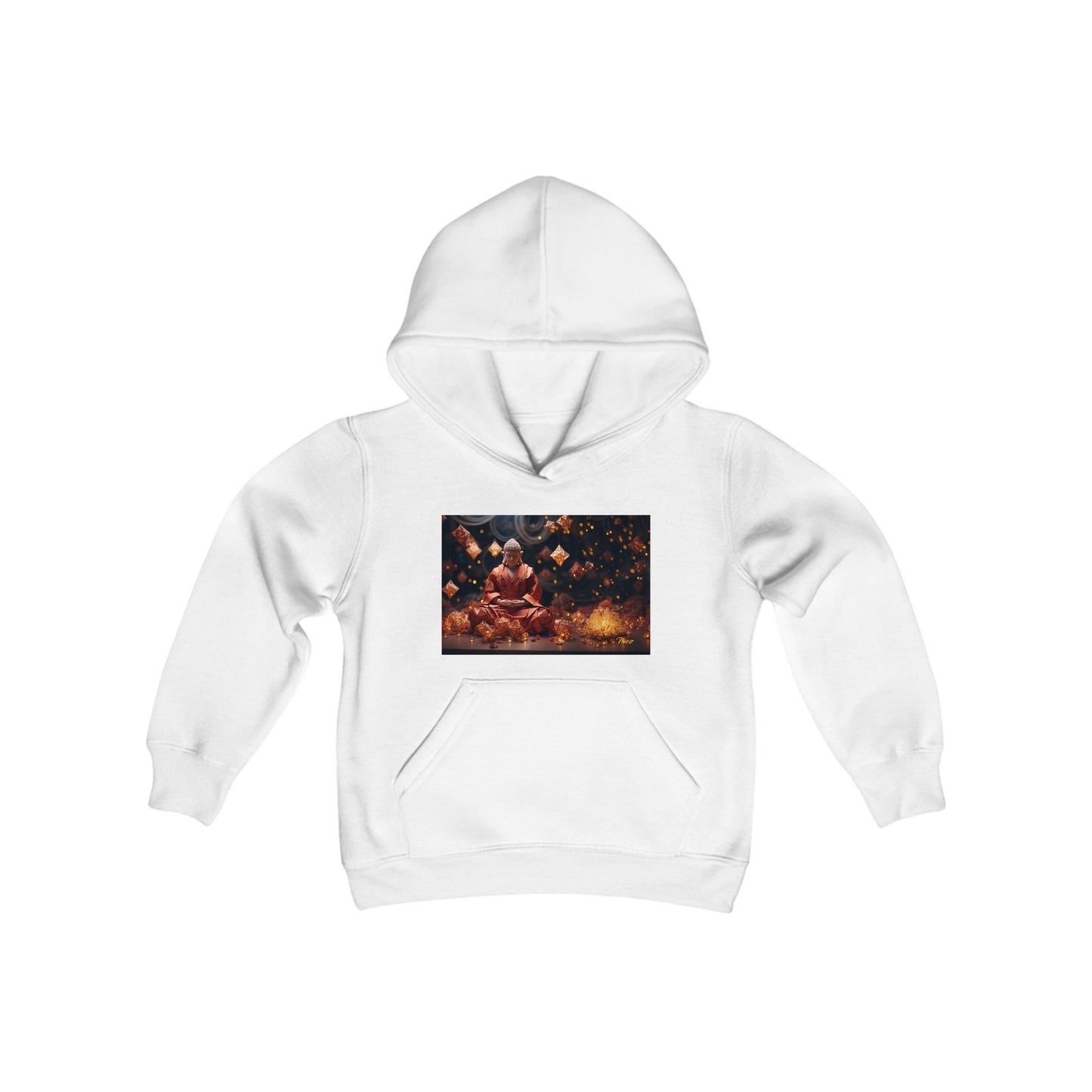 Ascending Buddah Series Print #7 Youth Heavy Blend Hooded Sweatshirt