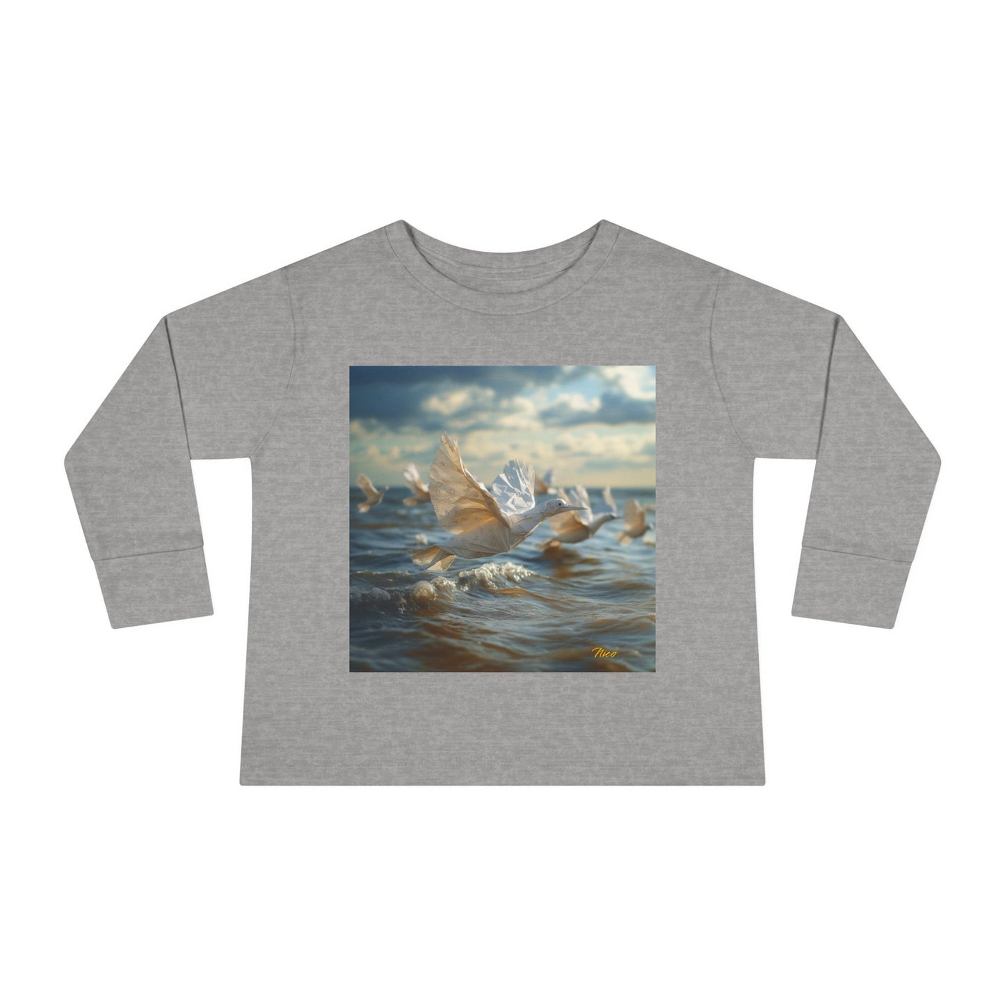 By The Seaside Series Print #8 Toddler Long Sleeve Tee