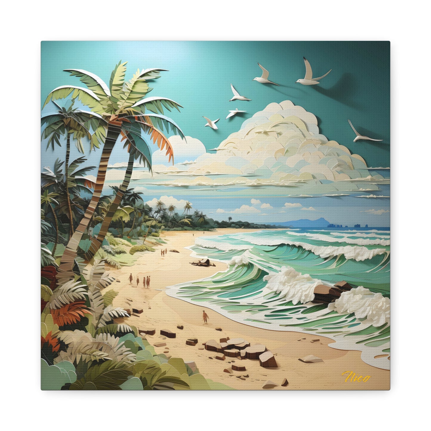 By The Seaside Series Print #2 - Streched Matte Canvas Print, 1.25" Thick