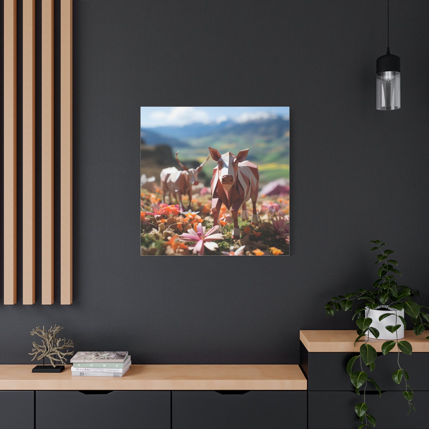 Meadow By The Farm Series Print #1 - Streched Matte Canvas Print, 1.25" Thick