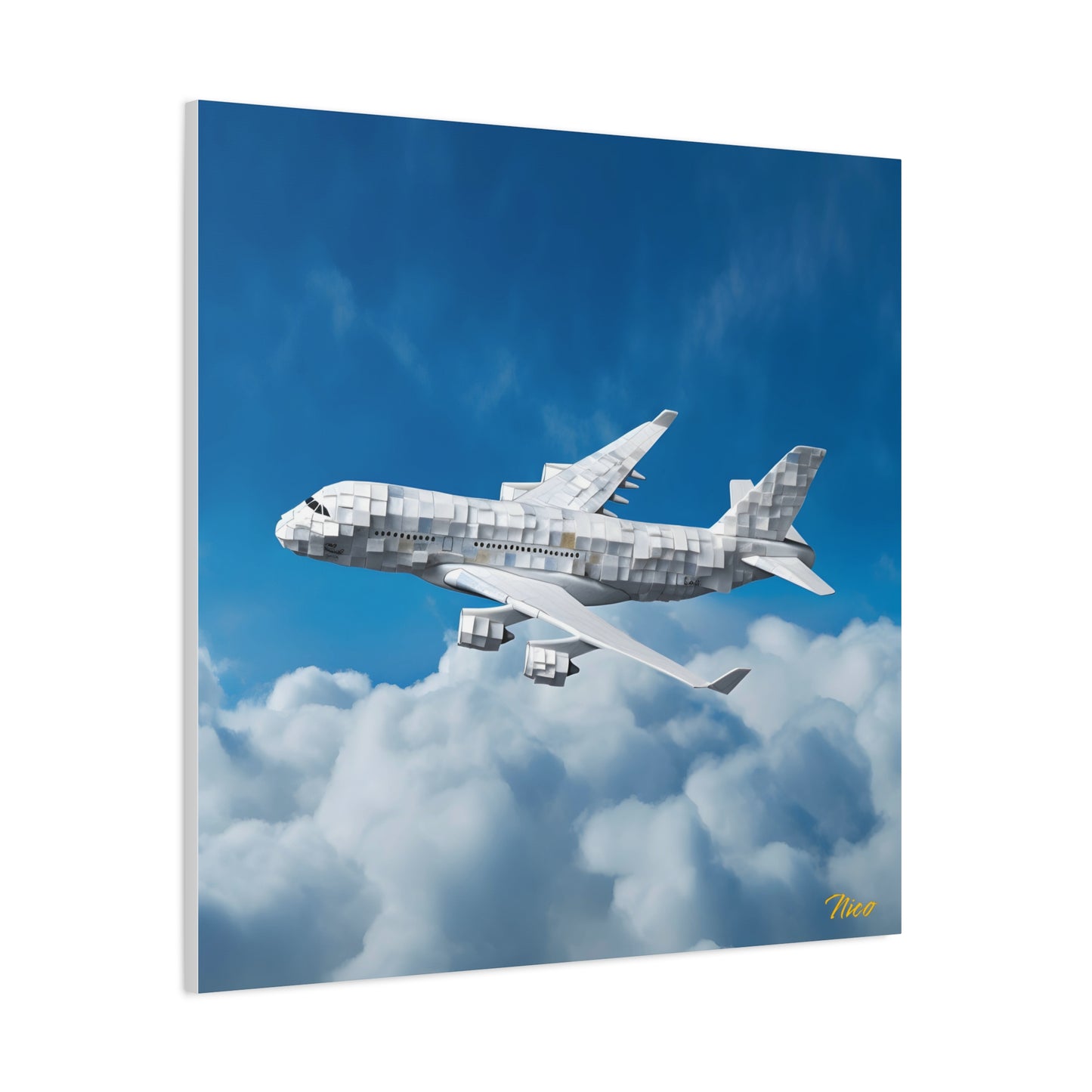 Frequent Flyer Miles Series Print #5 - Streched Matte Canvas Print, 1.25" Thick