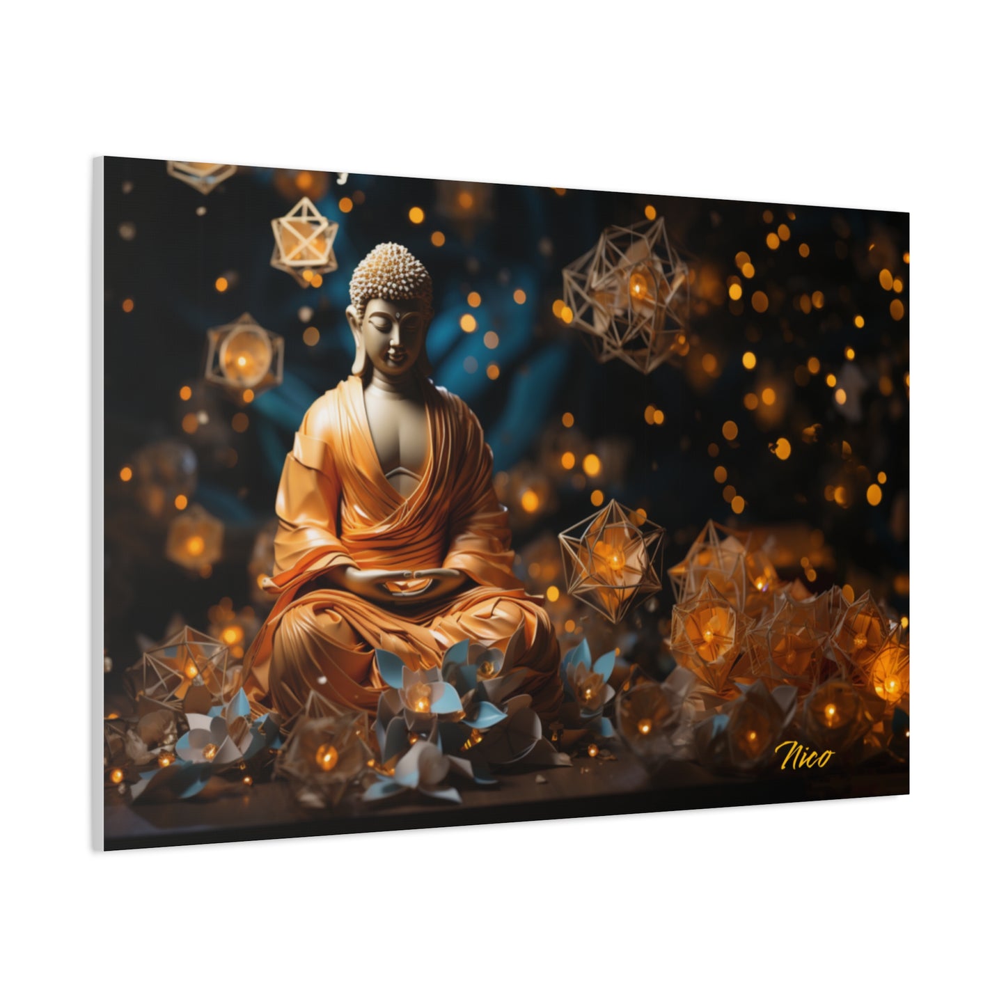 Ascending Buddha Series Print #8 - Streched Matte Canvas Print, 1.25" Thick