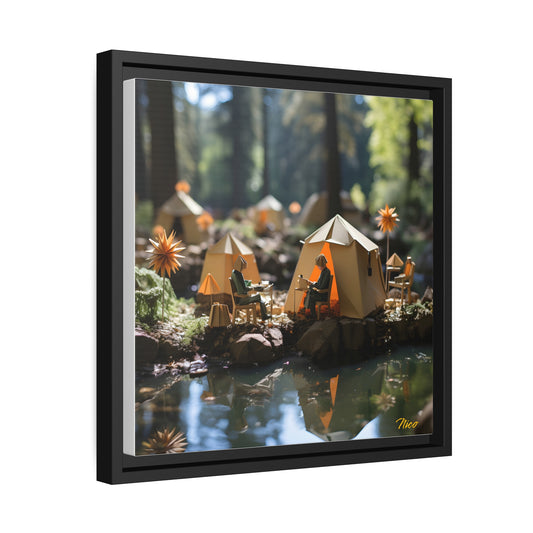 Relaxing By The Brook Series Print #4 - Black Framed Canvas Print