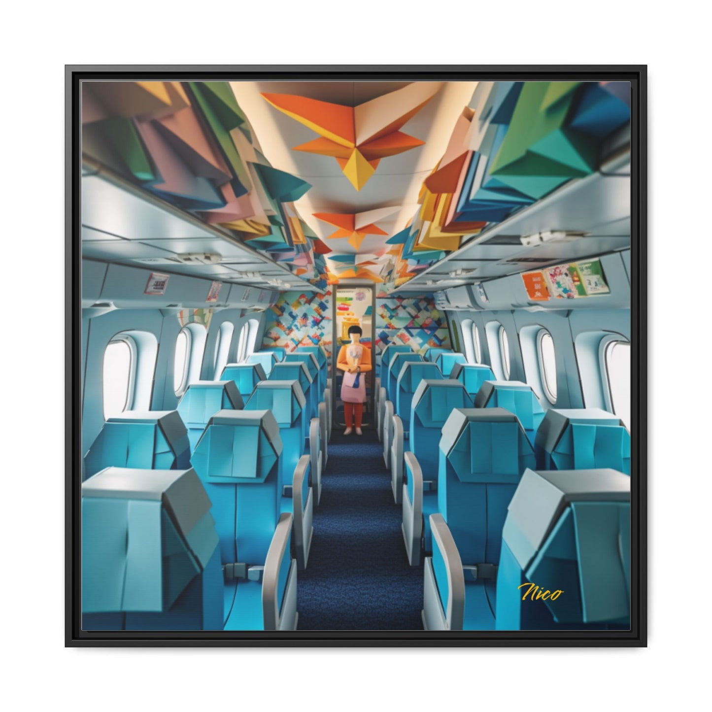 Frequent Flyer Miles Series Print #6 - Black Framed Canvas Print