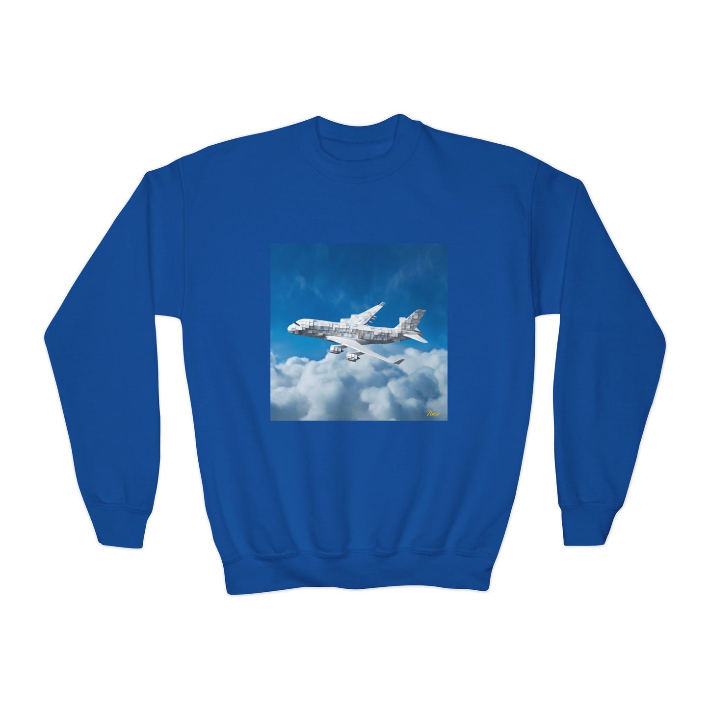 Frequent Flyer Miles Series Print #5 Youth Crewneck Sweatshirt