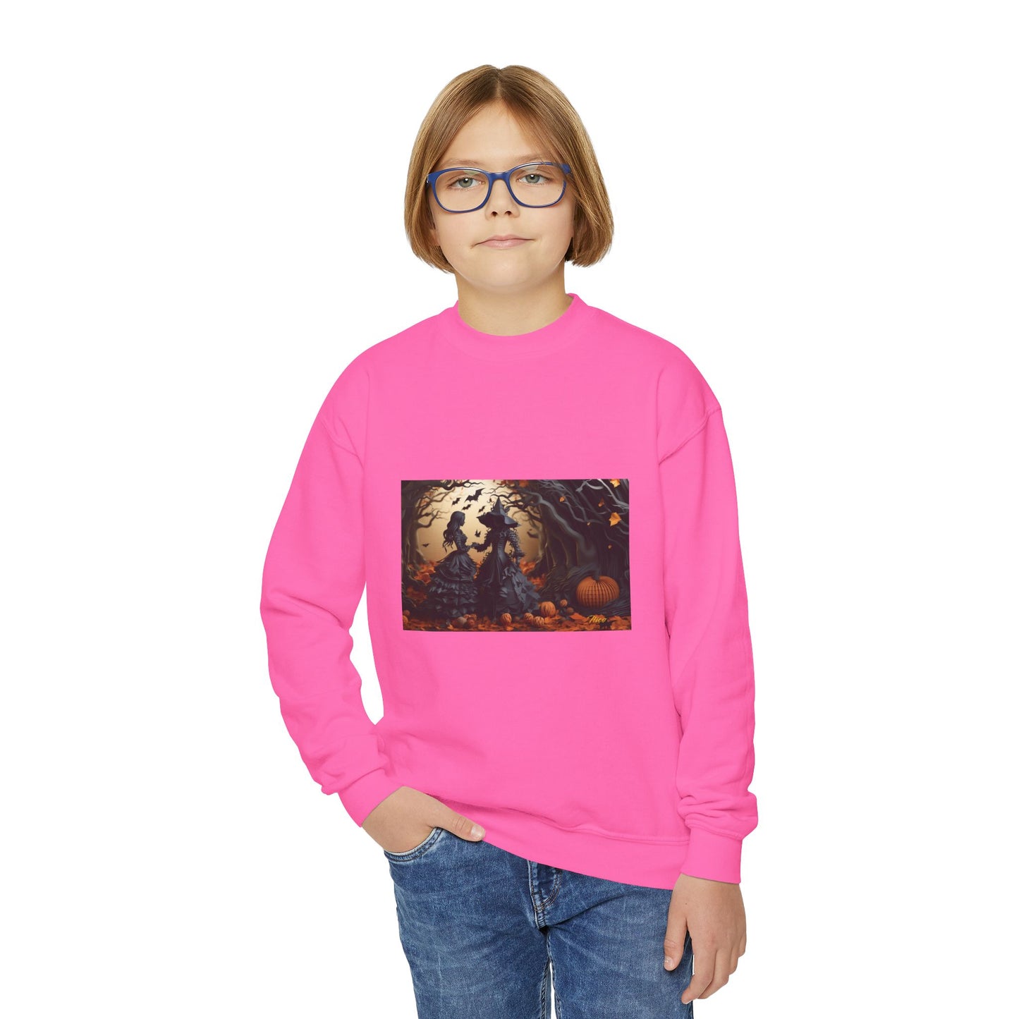 Halloween 2024 Series Print #9 Youth Crewneck Sweatshirt