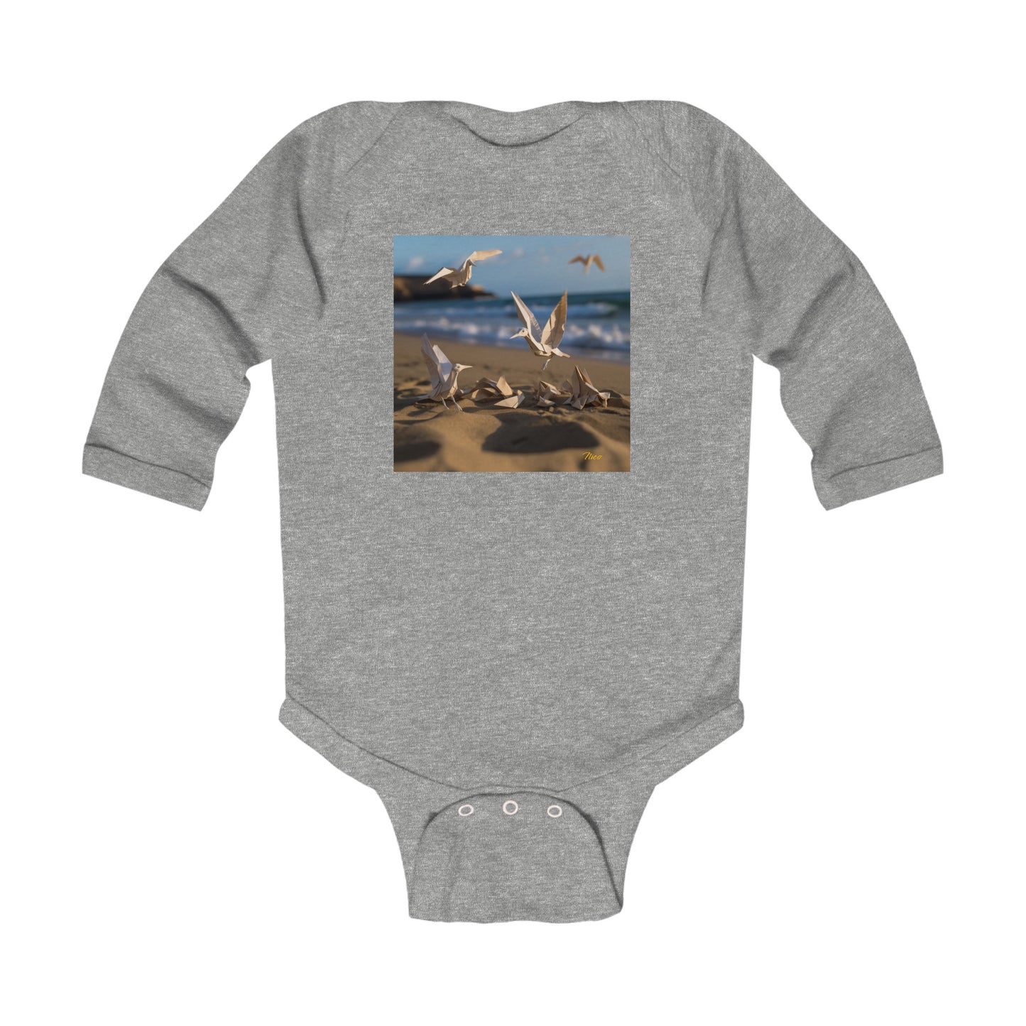 By The Seaside Series Print #7 Infant Long Sleeve Bodysuit