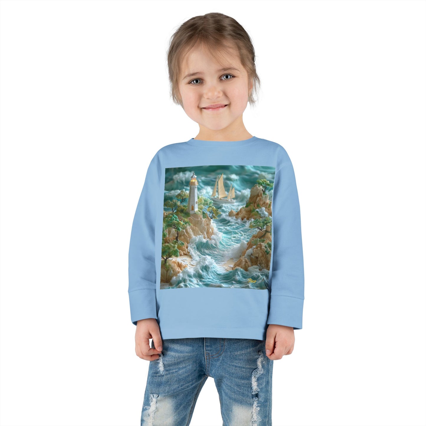 By The Seaside Series Print #9 Toddler Long Sleeve Tee