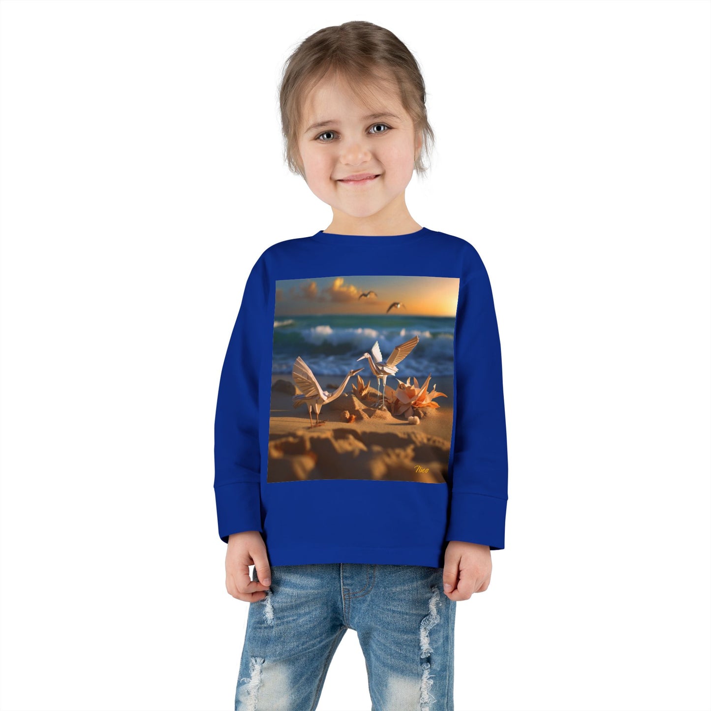 By The Seaside Series Print #3 Toddler Long Sleeve Tee