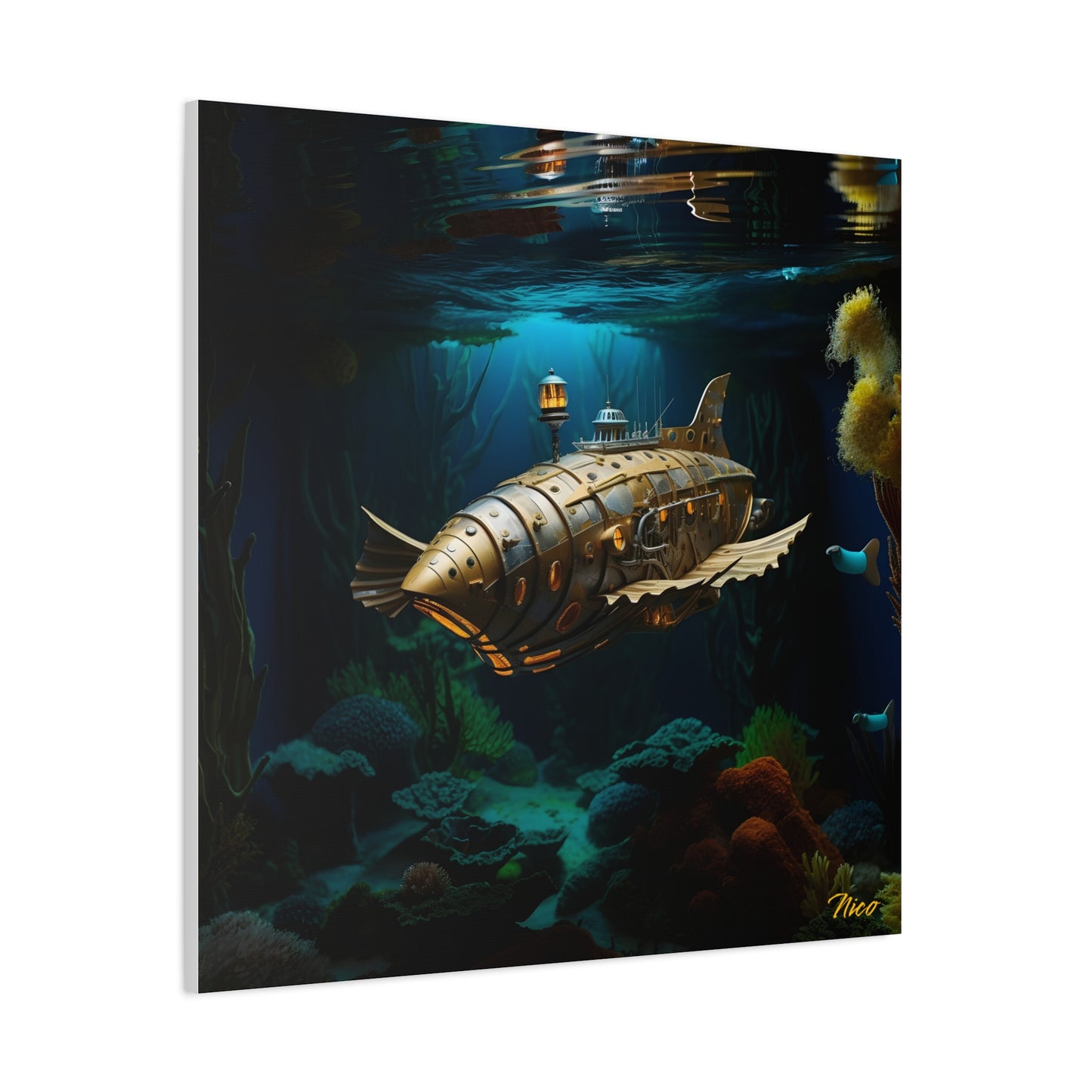 20,000 Leagues Under The Sea Series Print #9 - Streched Matte Canvas Print, 1.25" Thick