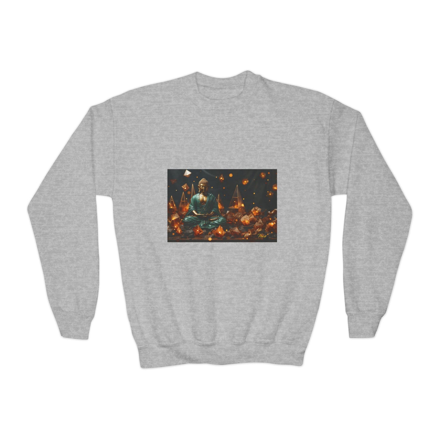 Ascending Buddah Series Print #4 Youth Crewneck Sweatshirt