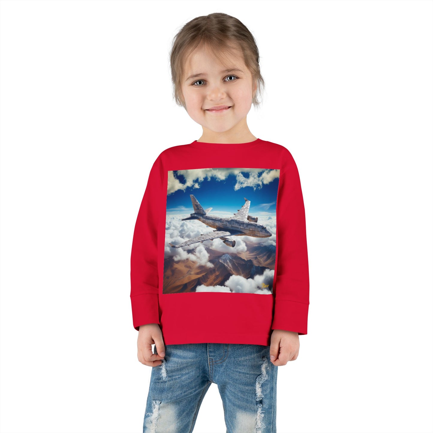 Big Ol' Jet Airliner Series Print #9 Toddler Long Sleeve Tee