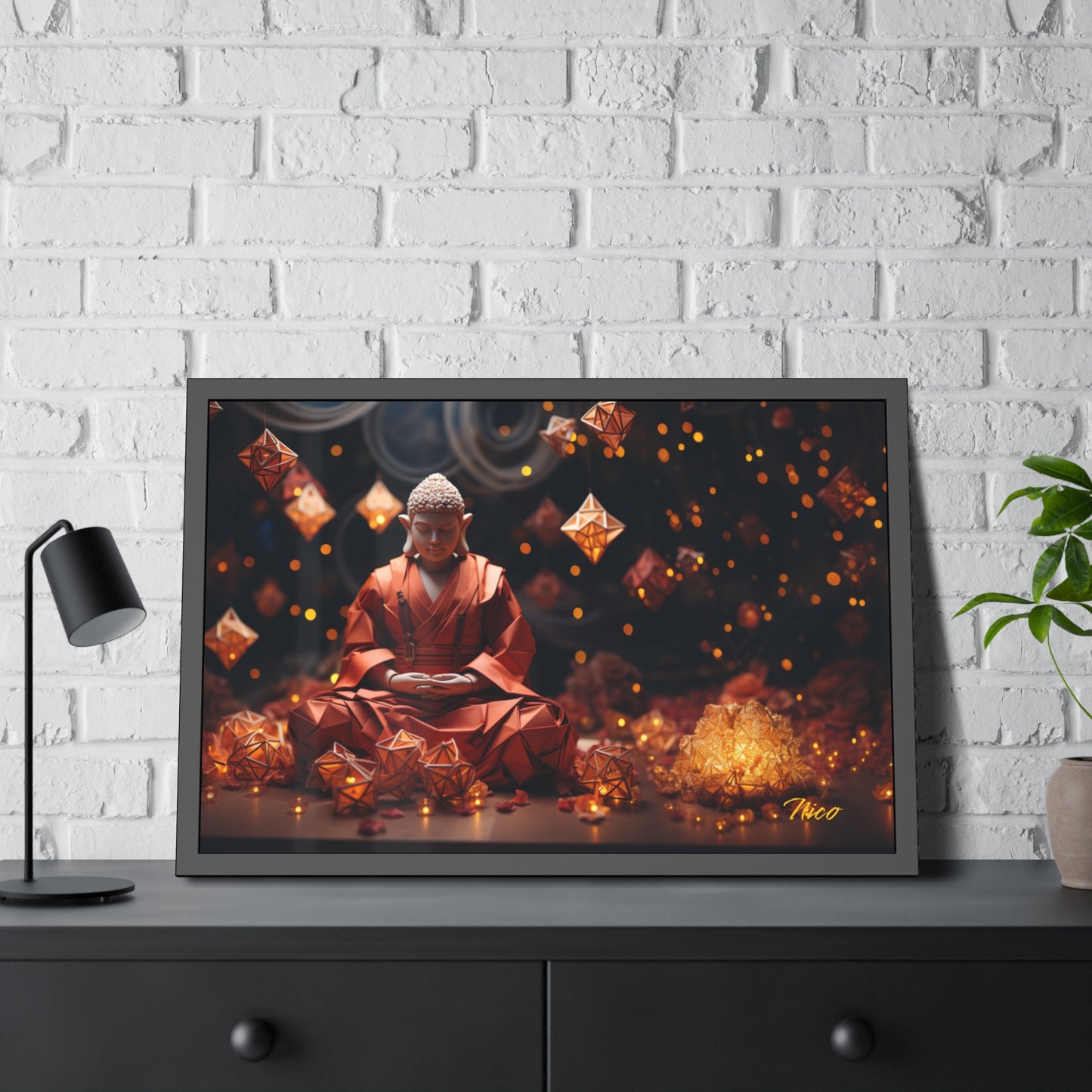 Ascending Buddha Series Print #7 - Framed Fine Art Paper Print