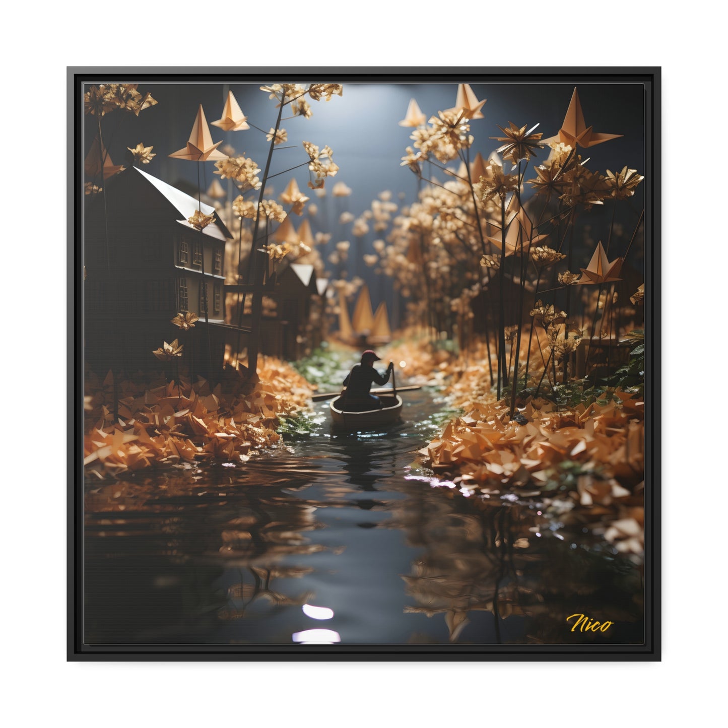 Born On A Bayou Series Print #5 - Black Framed Canvas Print