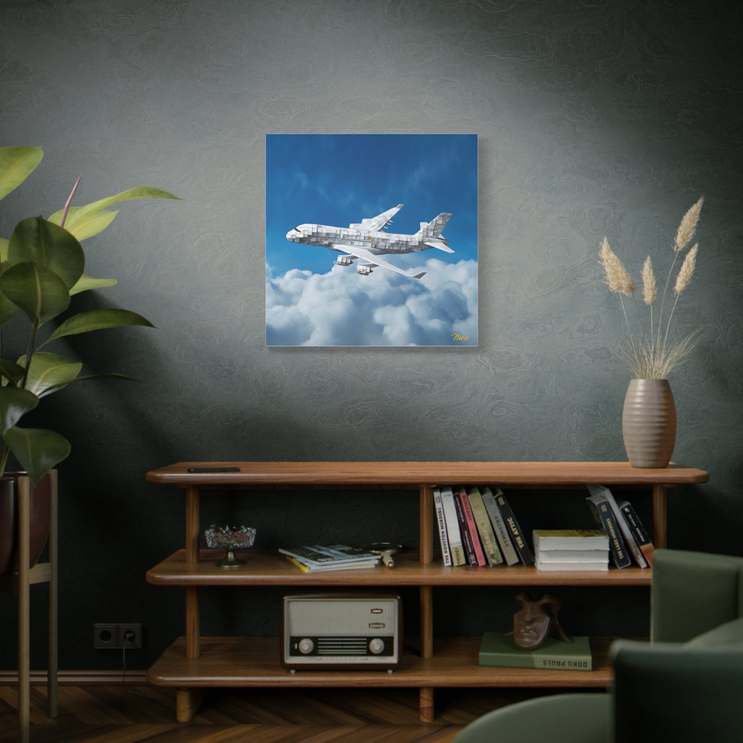 Frequent Flyer Miles Series Print #5 - Streched Matte Canvas Print, 1.25" Thick