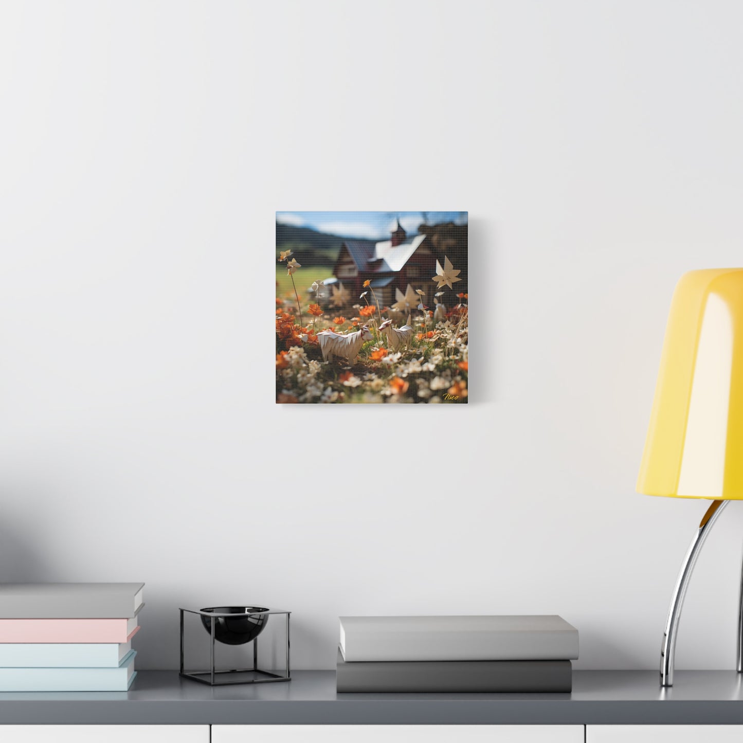 Meadow By The Farm Series Print #10 - Streched Matte Canvas Print, 1.25" Thick