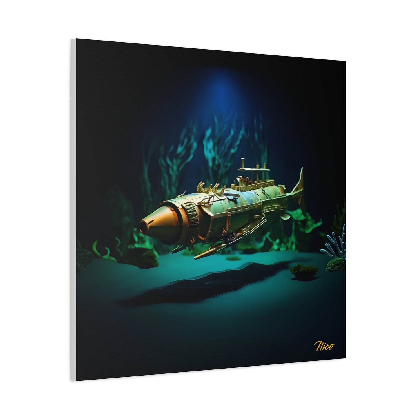 20,000 Leagues Under The Sea Series Print #6 - Streched Matte Canvas Print, 1.25" Thick