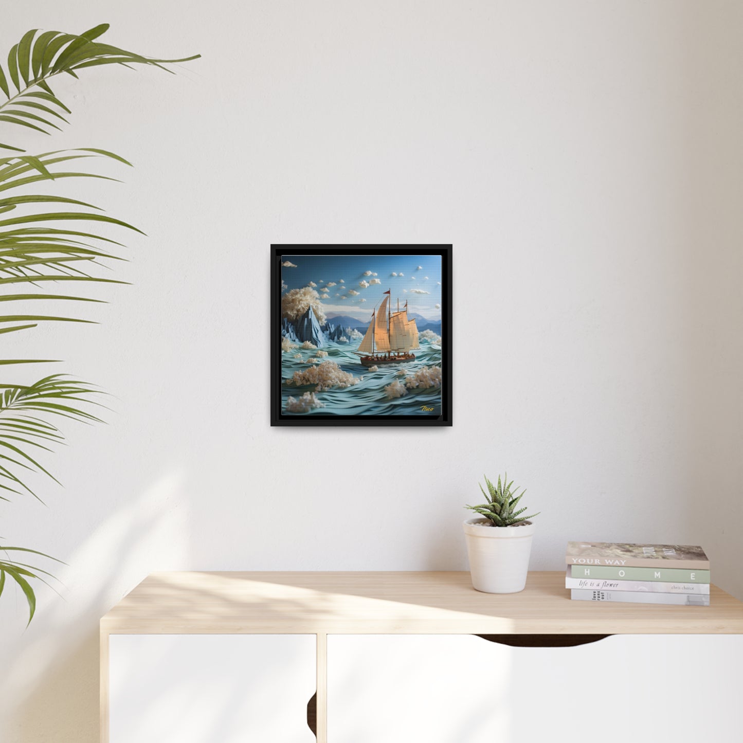 Into The Sunset Series Print #2 - Black Framed Canvas Print