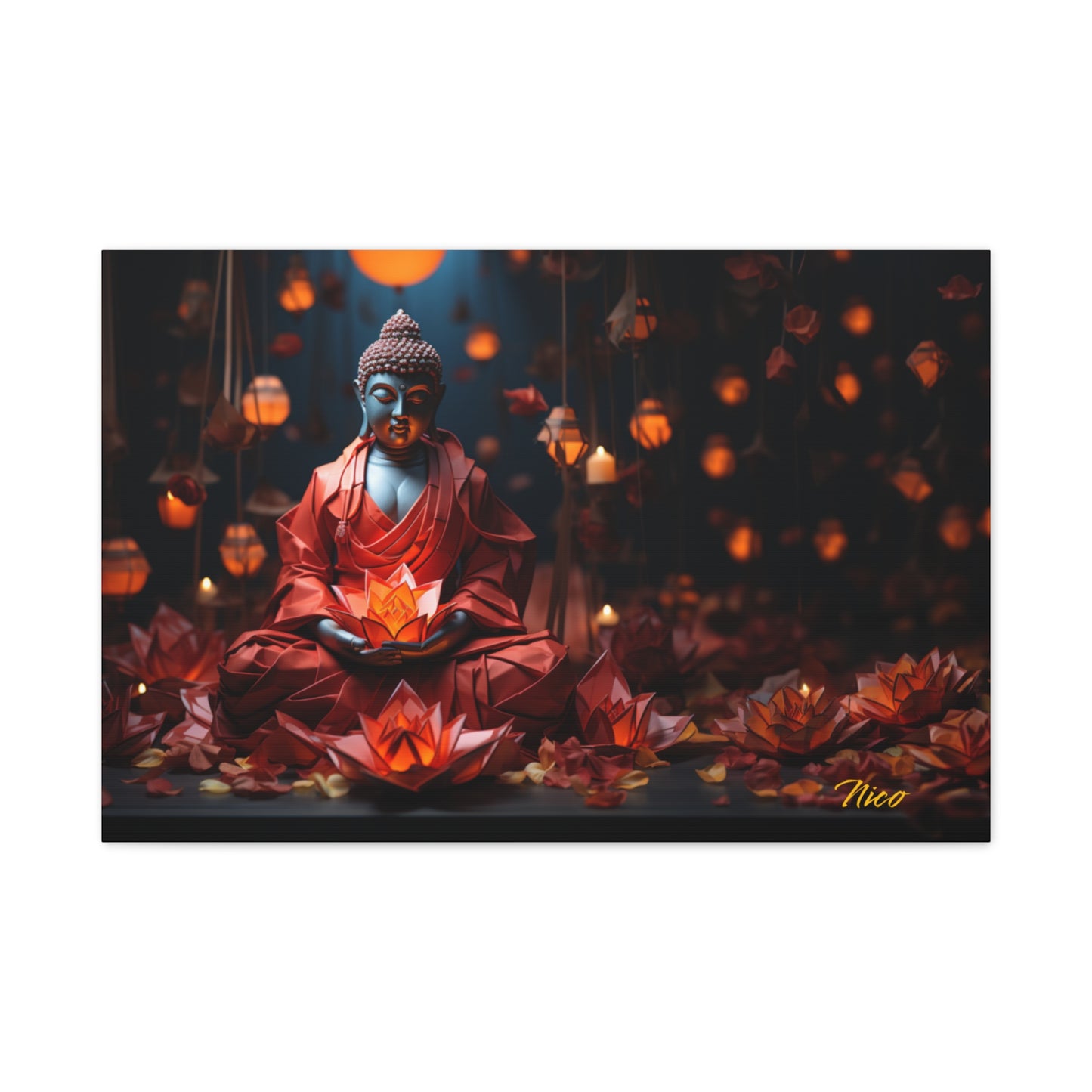 Ascending Buddha Series Print #2 - Streched Matte Canvas Print, 1.25" Thick