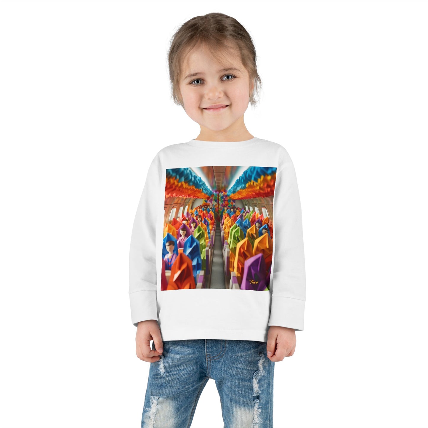 Big Ol' Jet Airliner Series Print #8 Toddler Long Sleeve Tee