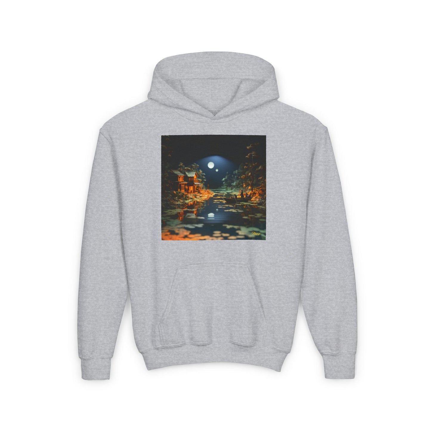 Born On A Bayou Series Print #3 Youth Heavy Blend Hooded Sweatshirt