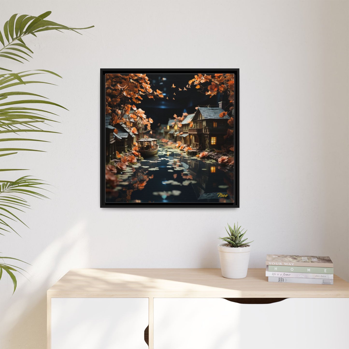 Born On A Bayou Series Print #7 - Black Framed Canvas Print